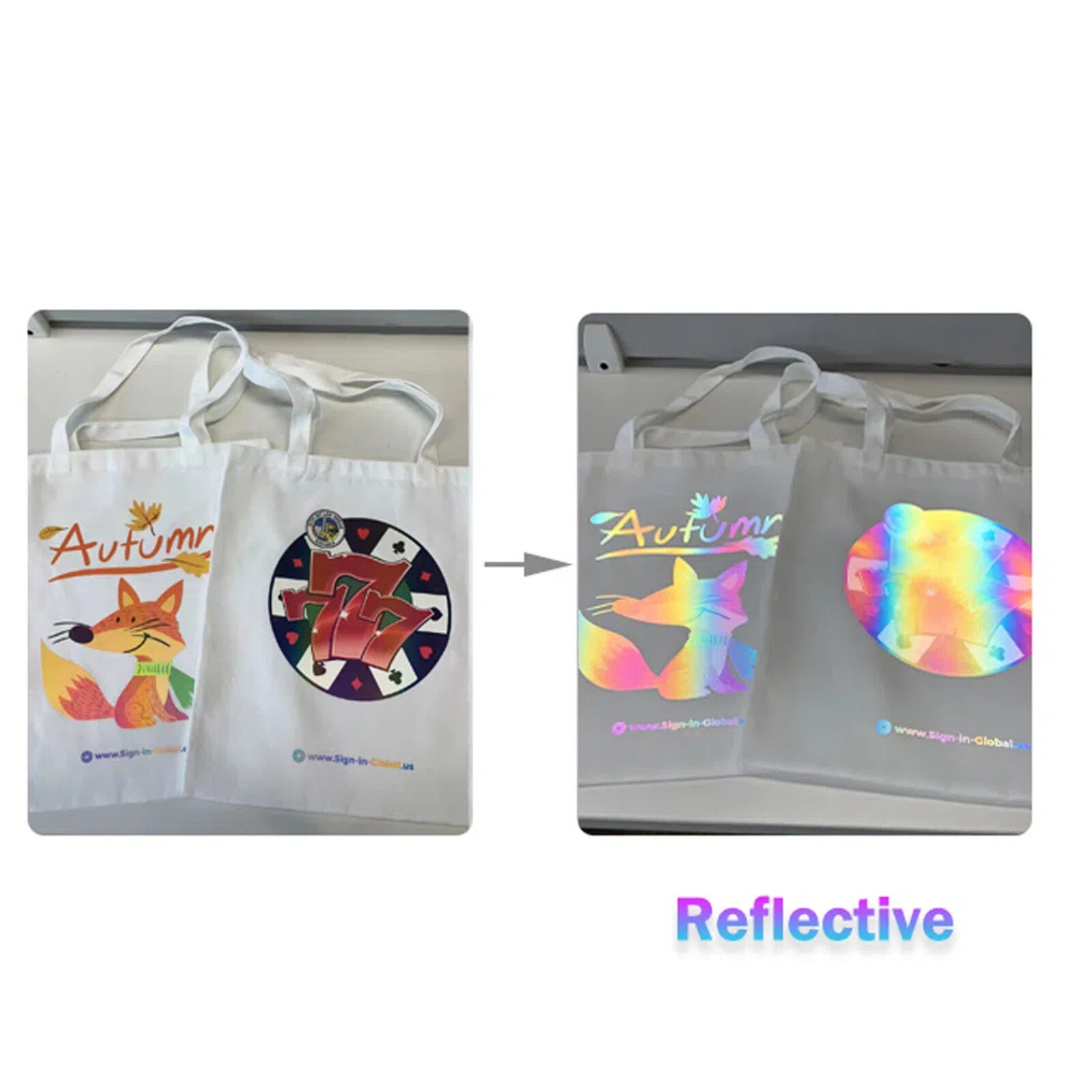 Wholesale Cold Peel 13in Reflective Colorful DTF Film Roll DTF Transfer Film