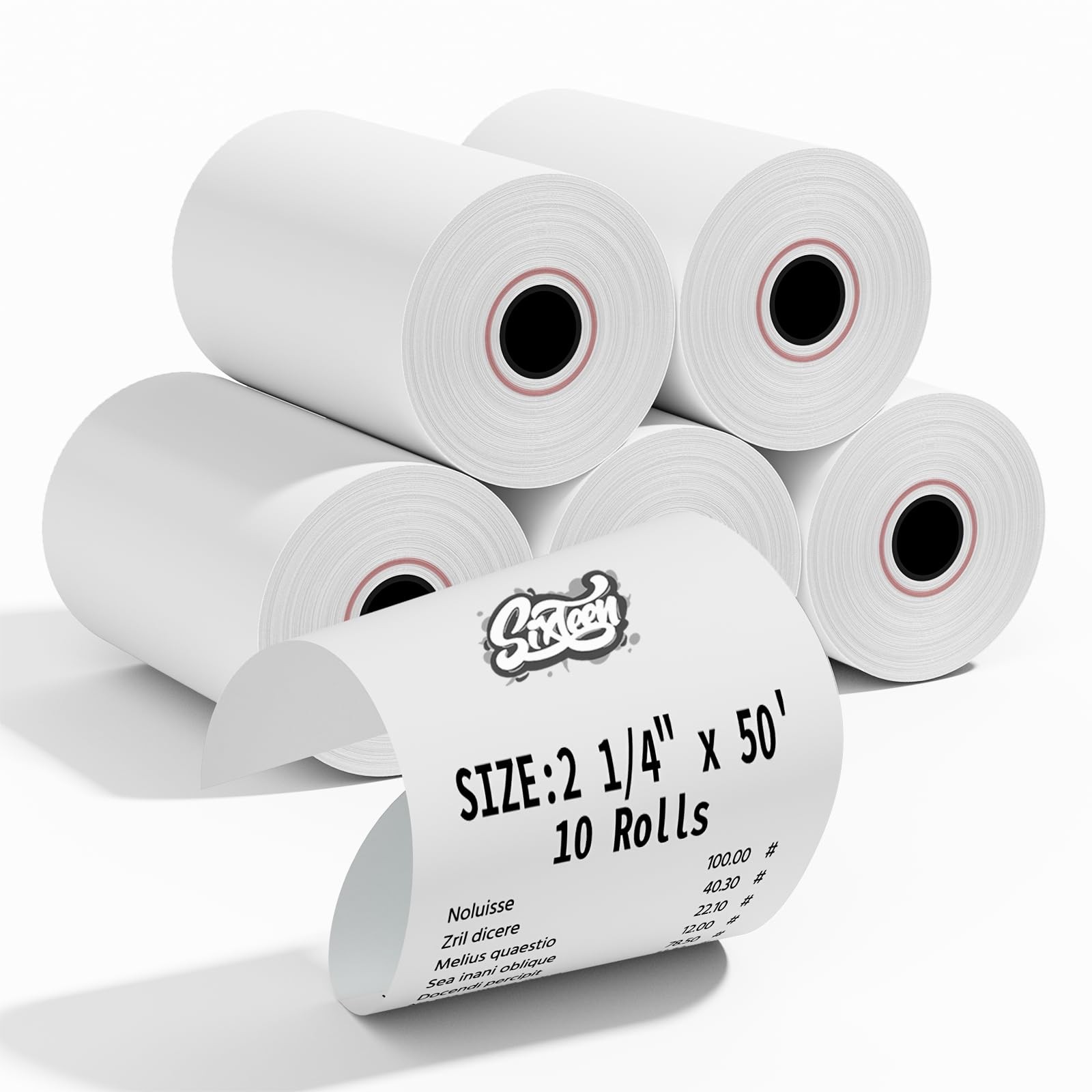 2 1/4” x 50′ Thermal Paper Rolls, 10 Rolls 2 1/4″ x | 10 White