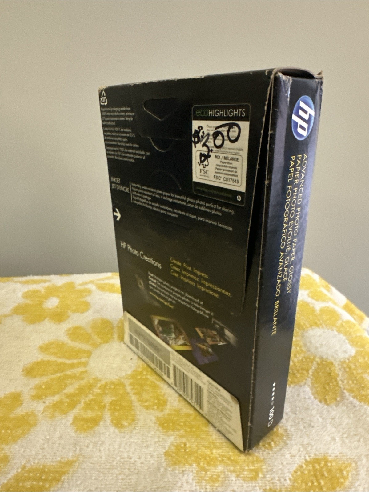 Hewlett Packard 4 x 6 inch Glossy Printer Paper – 100 Sheets Box New