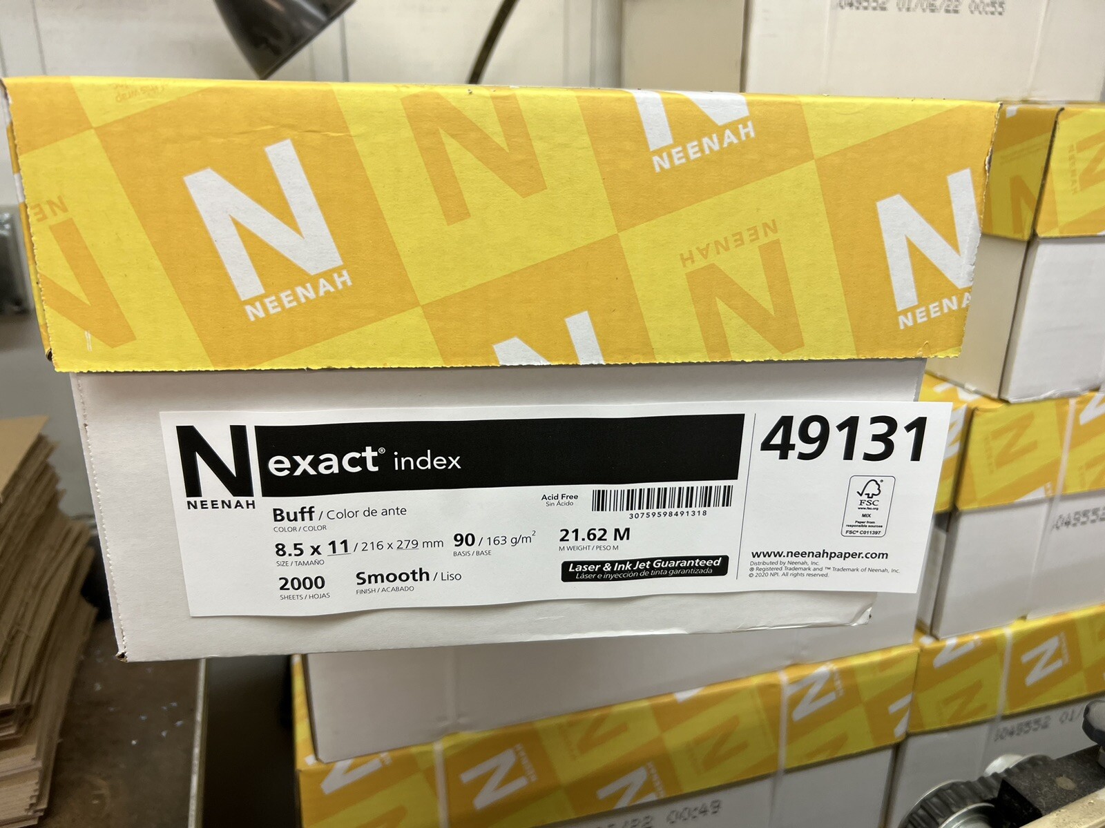 Exact Index Cardstock, 8-1/2 x 11 Inches, 90 lb, Buff Pack of 250