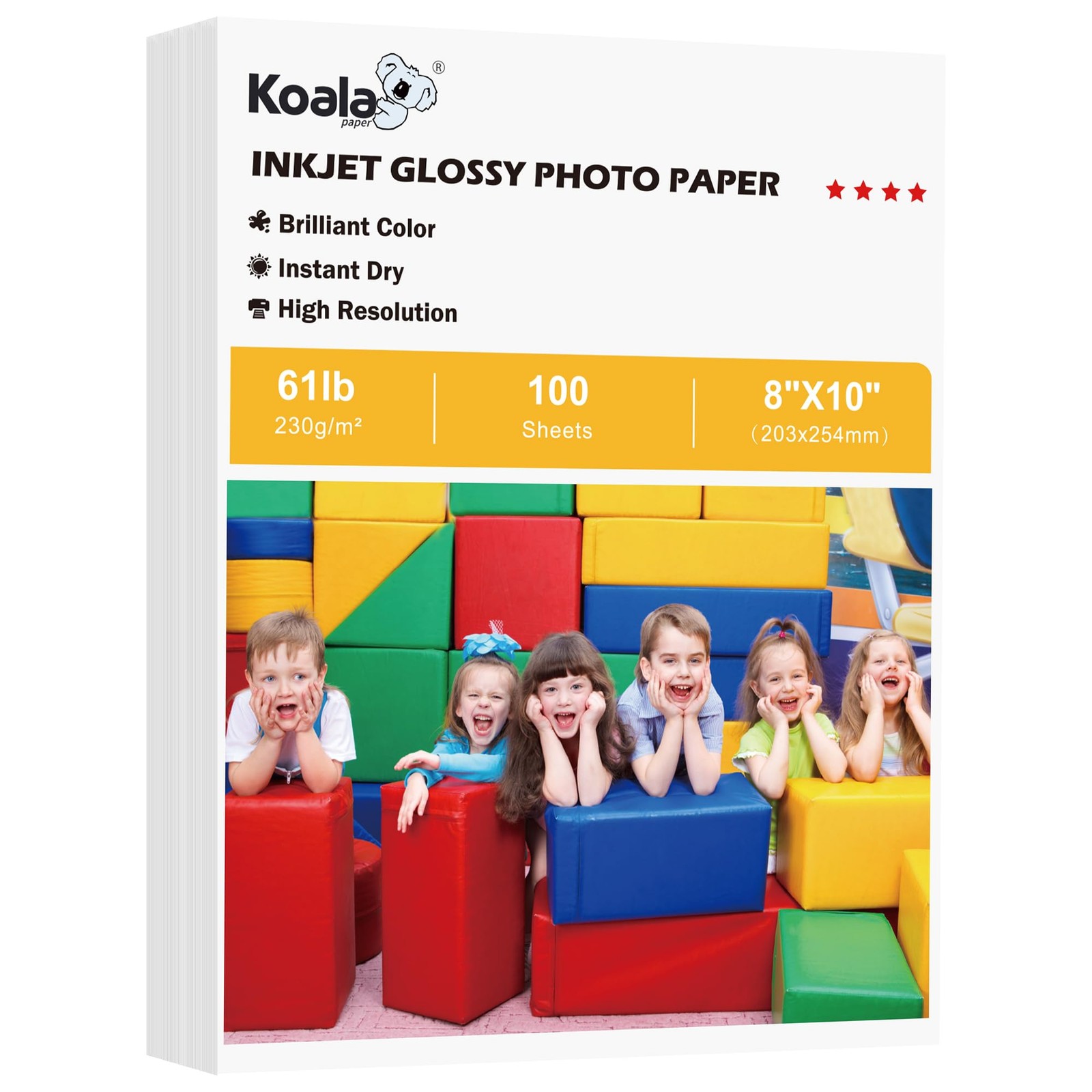 Koala Heavyweight Photo Paper High Glossy 8×10 Inches for Inkjet Printing 100…