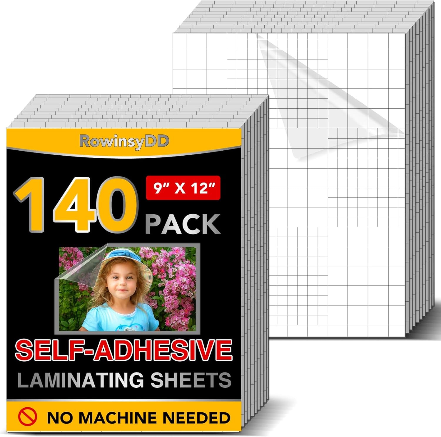 140 PCS Self-Adhesive Laminating Sheets, 9 x 12 Inches Self Adhesive Contact