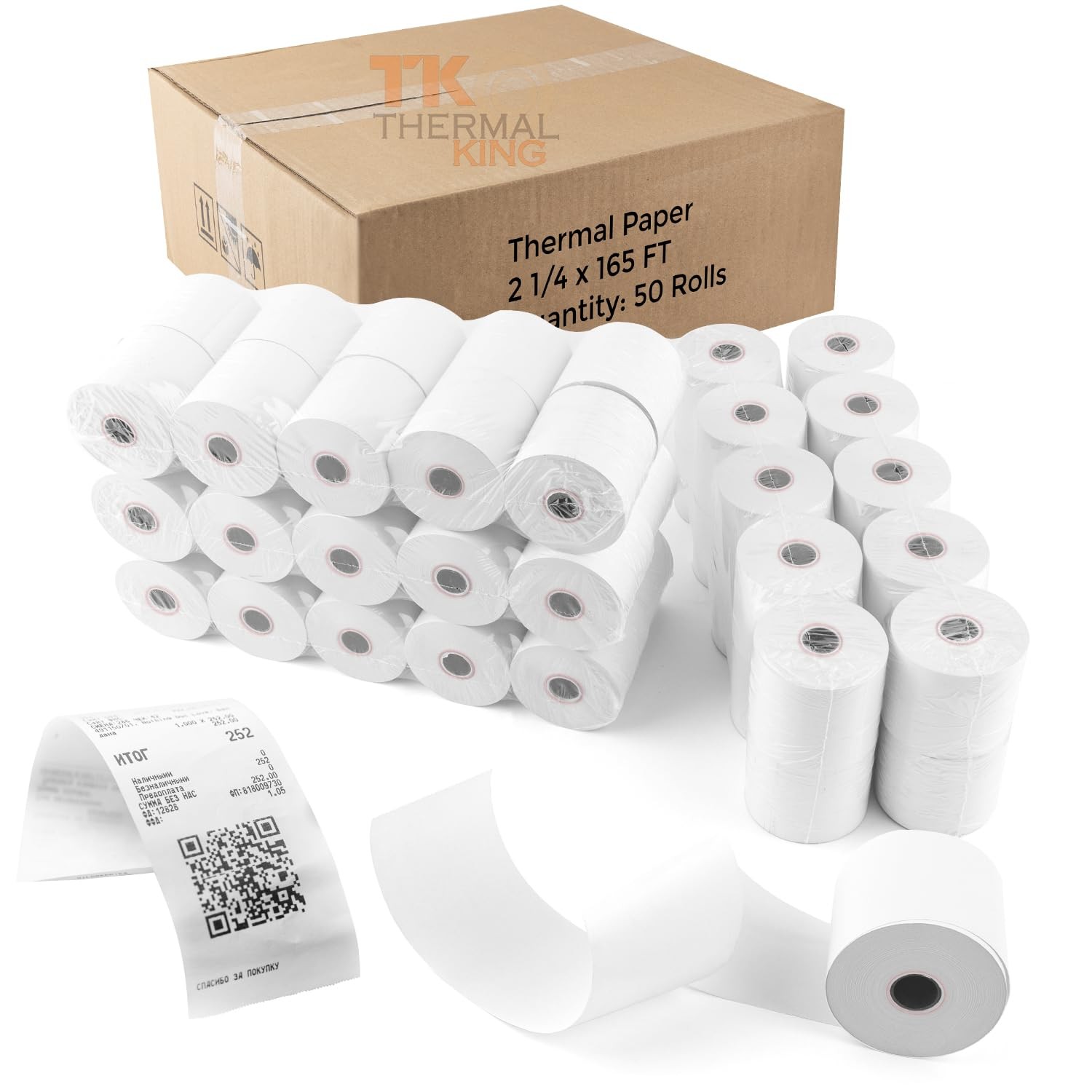 TK Thermal King, (50 Rolls) 2 1/4″ x 165′ 2-1/4″ x 165′, 50 Rolls