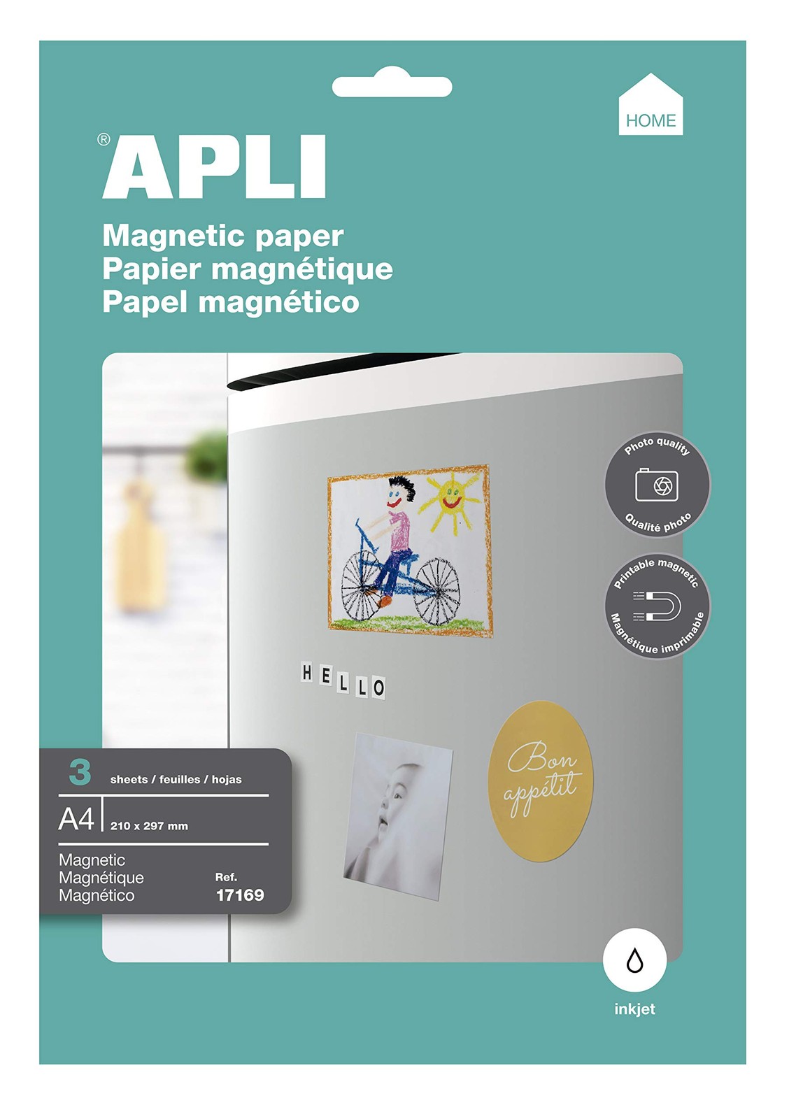 17169 Magnetic Paper, Printable, 3 Sheets