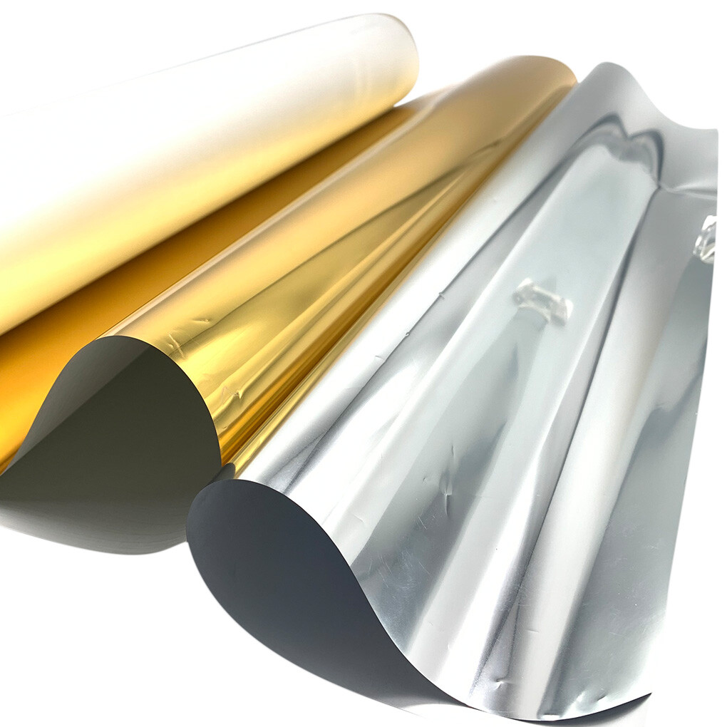CALCA 13in x 16.4ft DTF Gold / Silver Foil Film Roll Cold Peel 2.95in Core