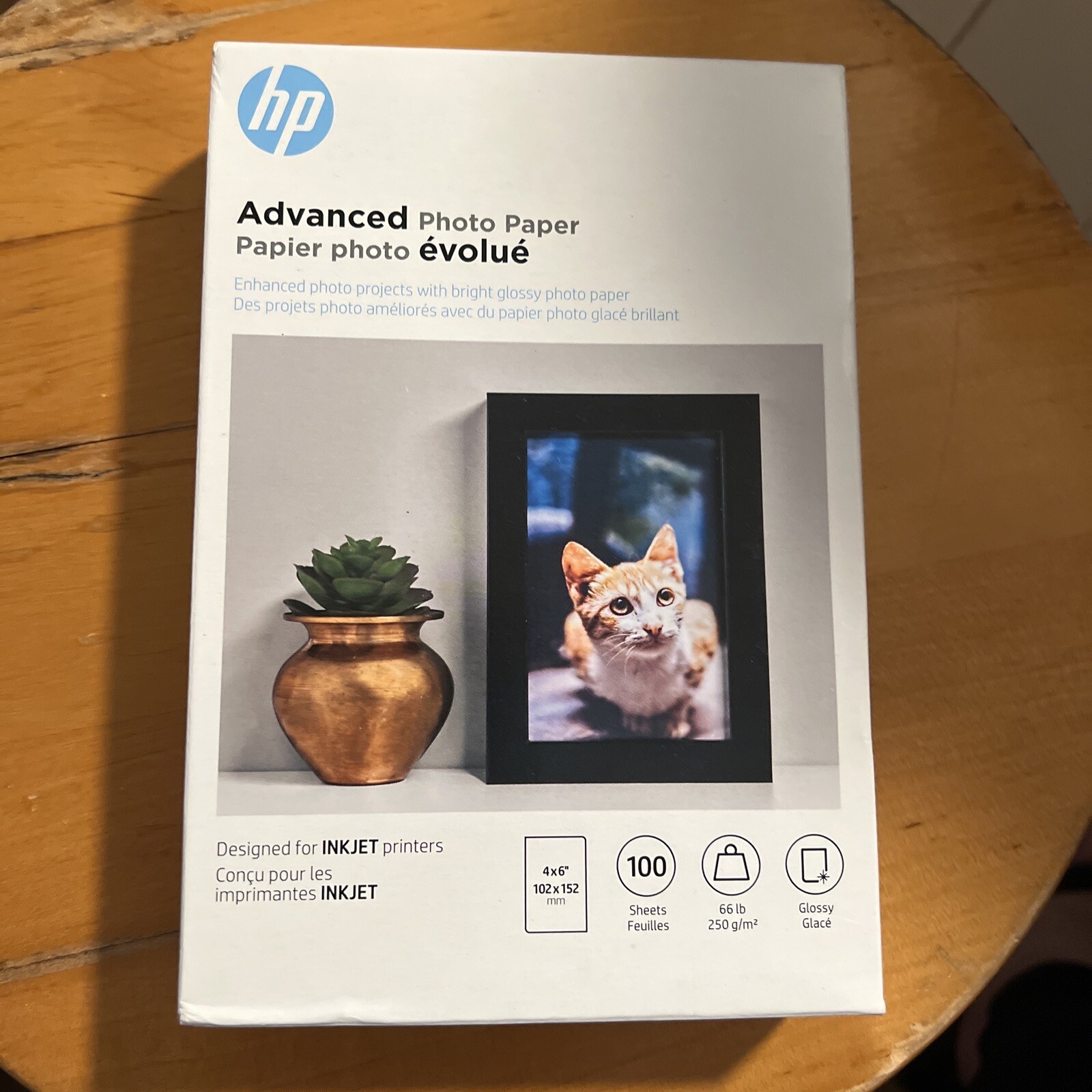 Hewlett Packard 4 x 6 inch Glossy Printer Paper – 100 Sheets Box