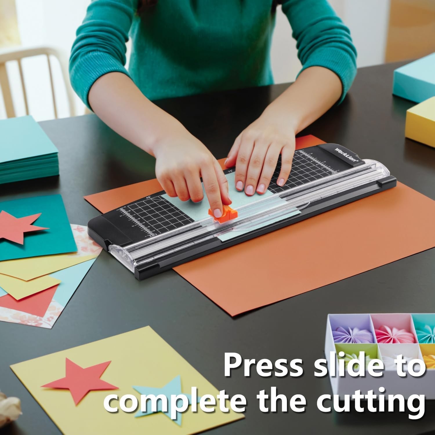 Small Paper Trimmer, Portable Paper Cutter for Label, Origami, Card, Photo,