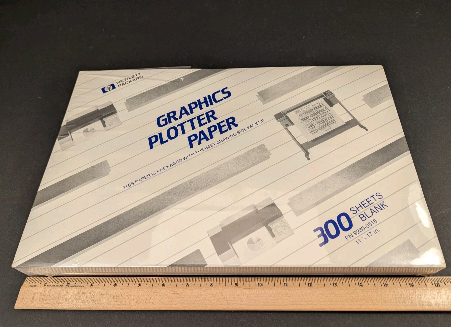 New Old Stock NOS Graphics Plotter Paper 300 HP Hewlett Packard 11×17” Vintage