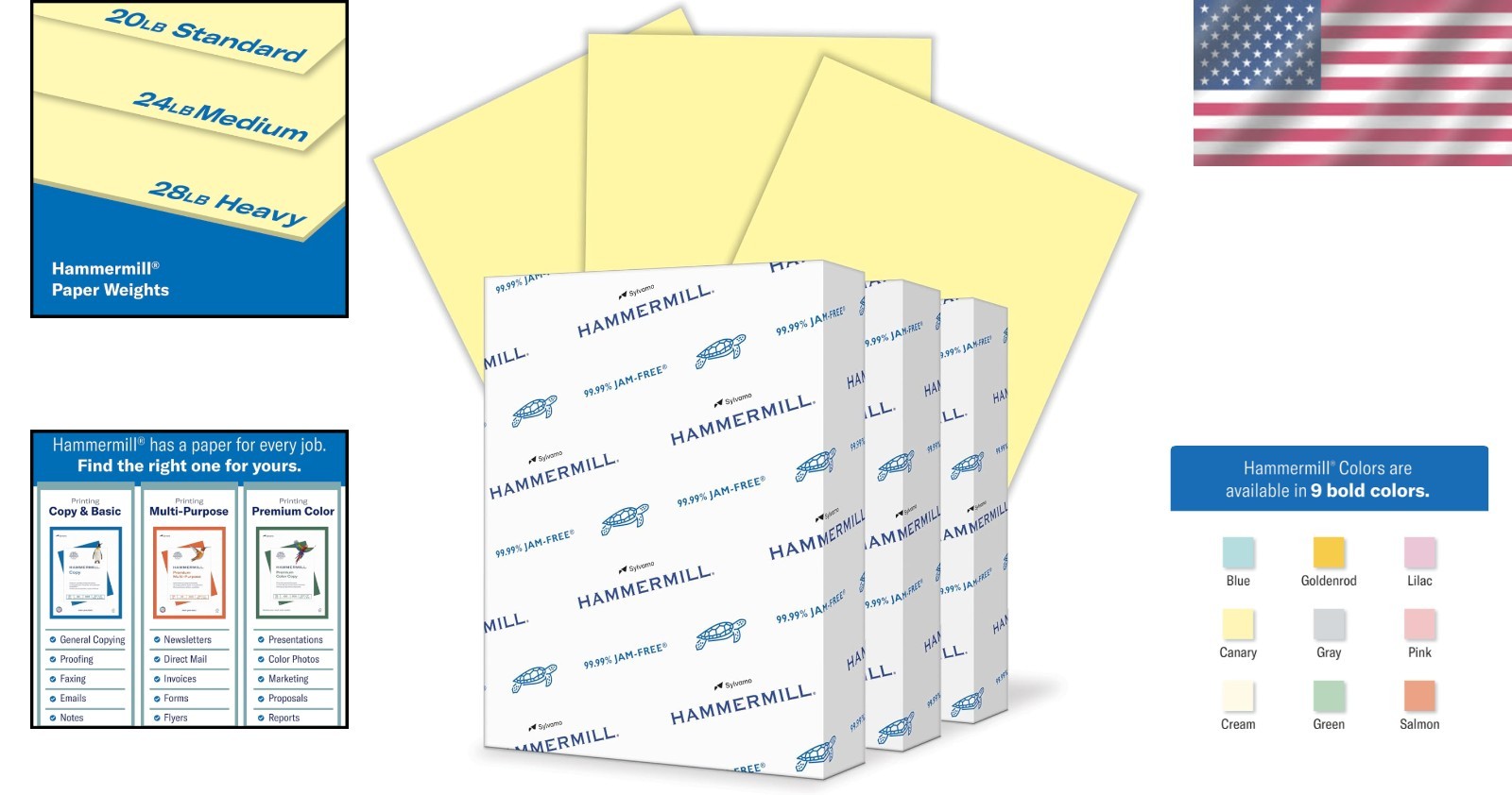 20lb Canary Printer Paper – 3 Ream Pack