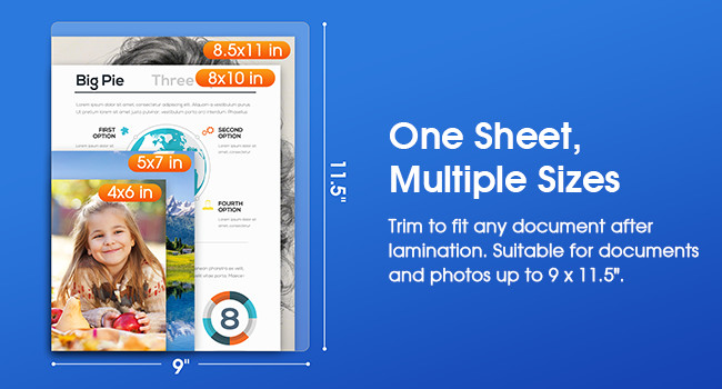 30 Pack Laminating Sheets, Hold 8.5 x 11 Inches, 3 Mil Thermal Laminating