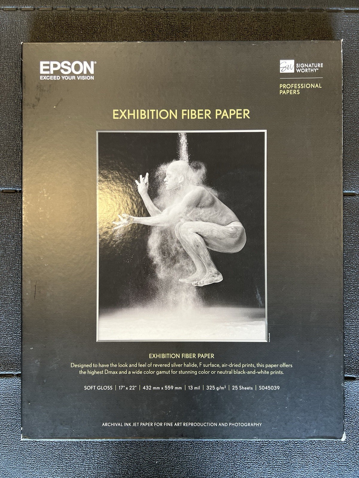 Epson Exhibition Fiber Paper 17” x 22” Soft Gloss, 25-Sheets, S045039