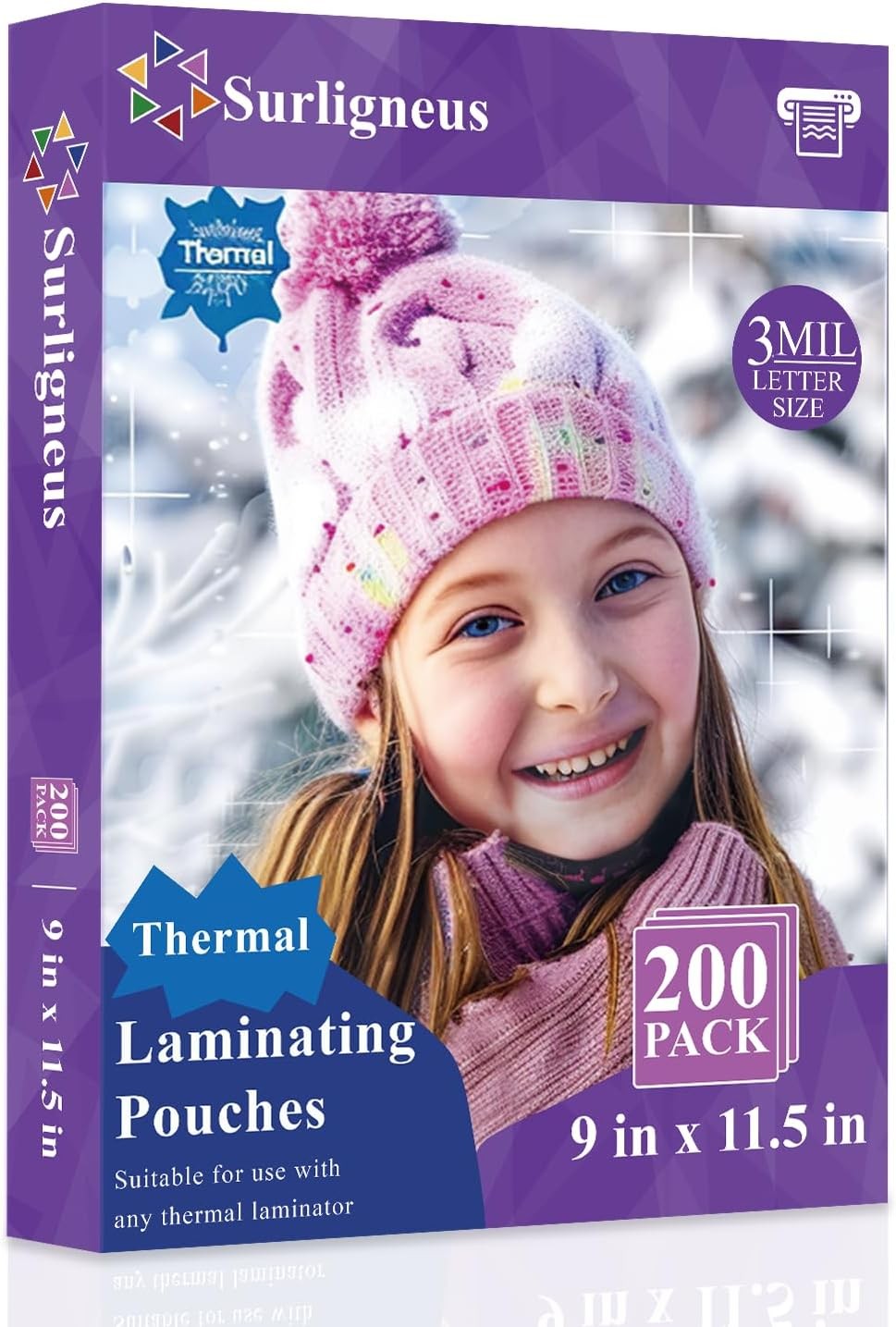 Laminating Sheets 8.5 x 11, 200 Pack Thermal Laminating Pouches 3 mil, Clear
