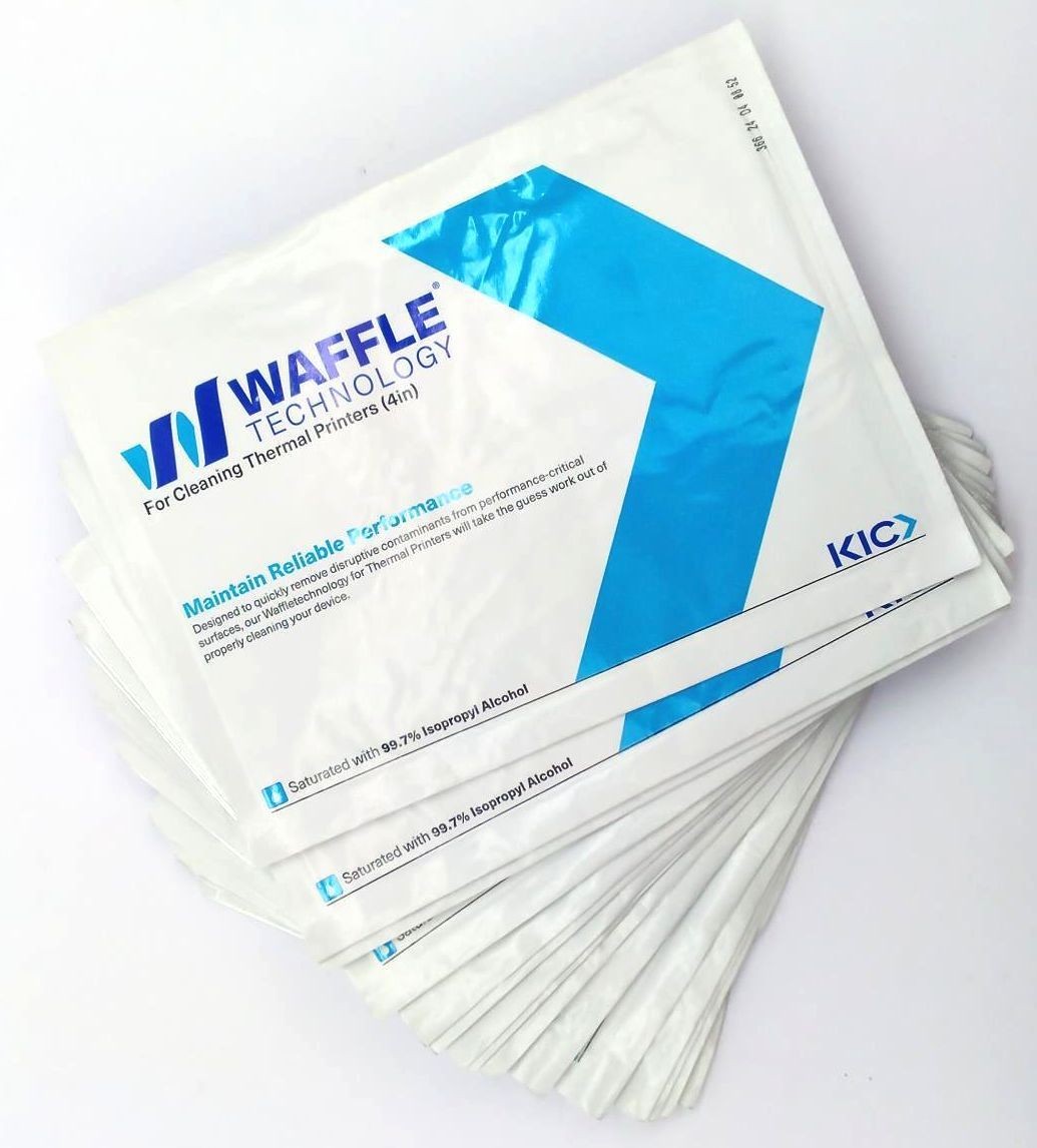 Thermal Printer 4″ Cleaning Cards Kic with Waffletechnology 6″ x 4″ Pack of 15