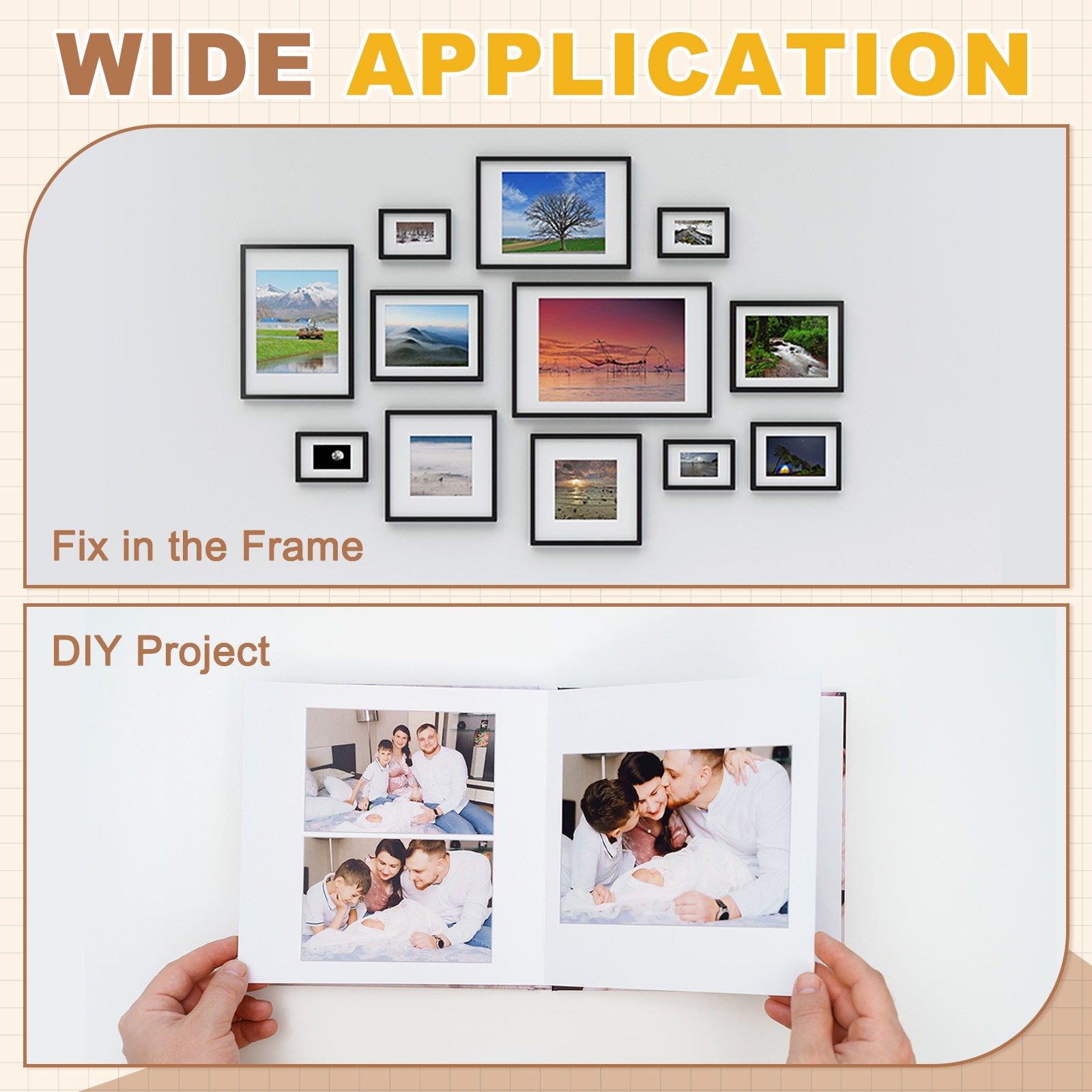 Photo 6×4 inch, 50 sheets 180GSM photo paper for printers