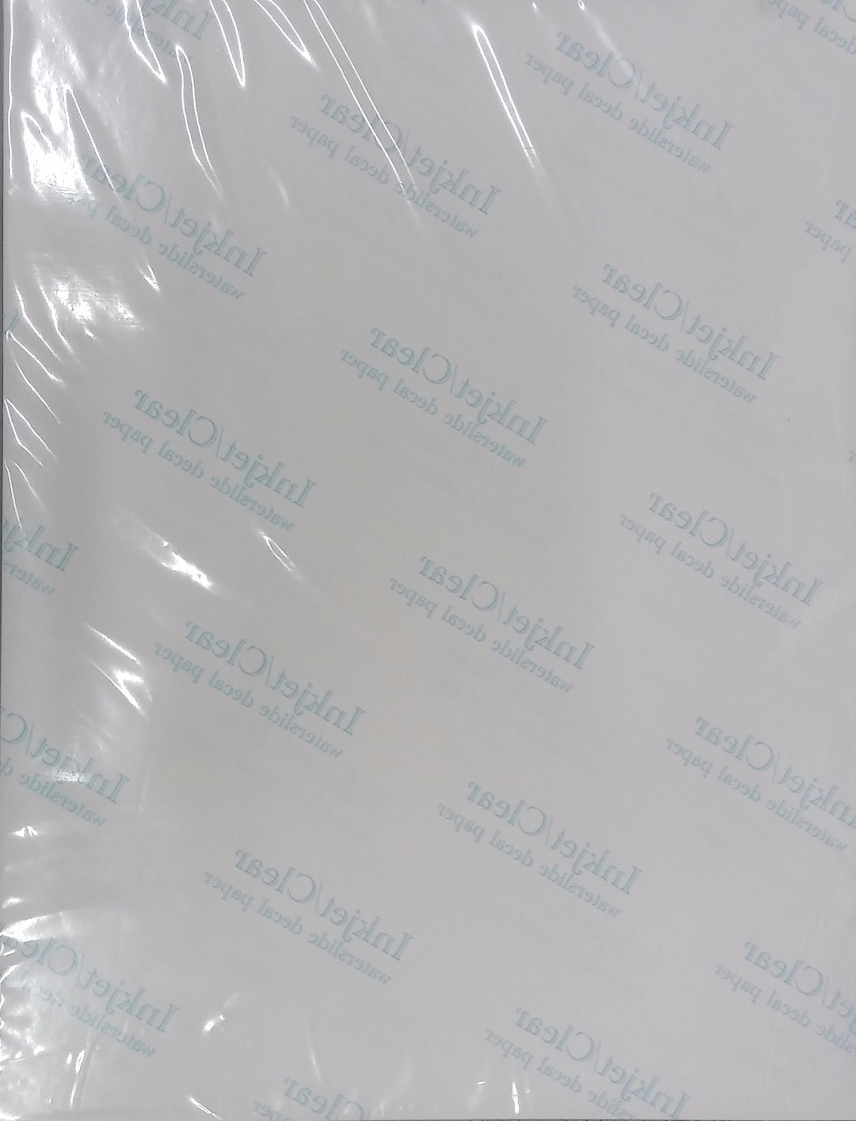 10 Sheet CLEAR INKJET Waterslide Decal Transfer Paper for personalized 8.5×11