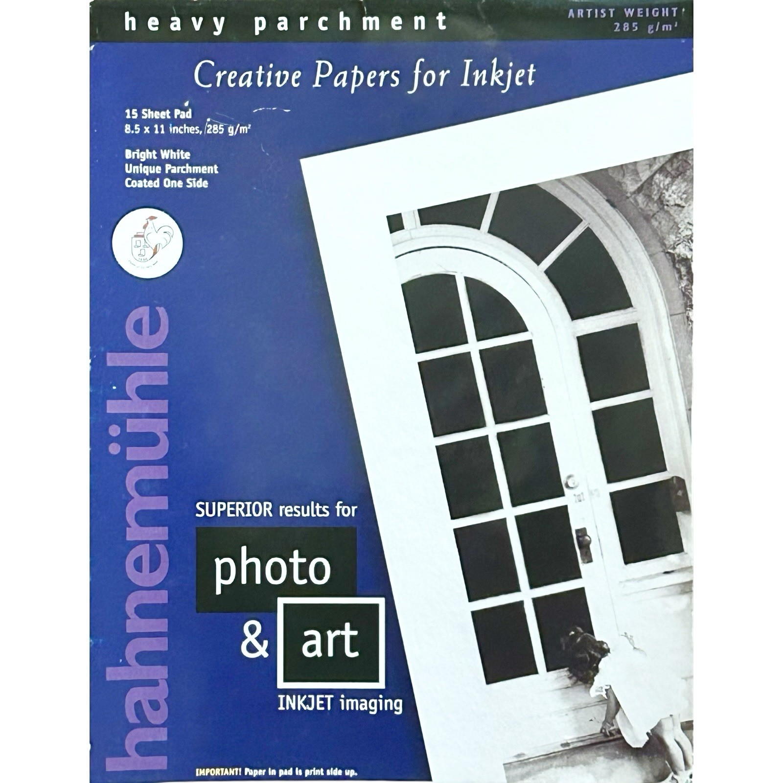 HAHNEMÜHLE Inkjet Paper Pad 8.5×11 HEAVY PARCHMENT Fine Art 15 Sheets 285gsm NOS