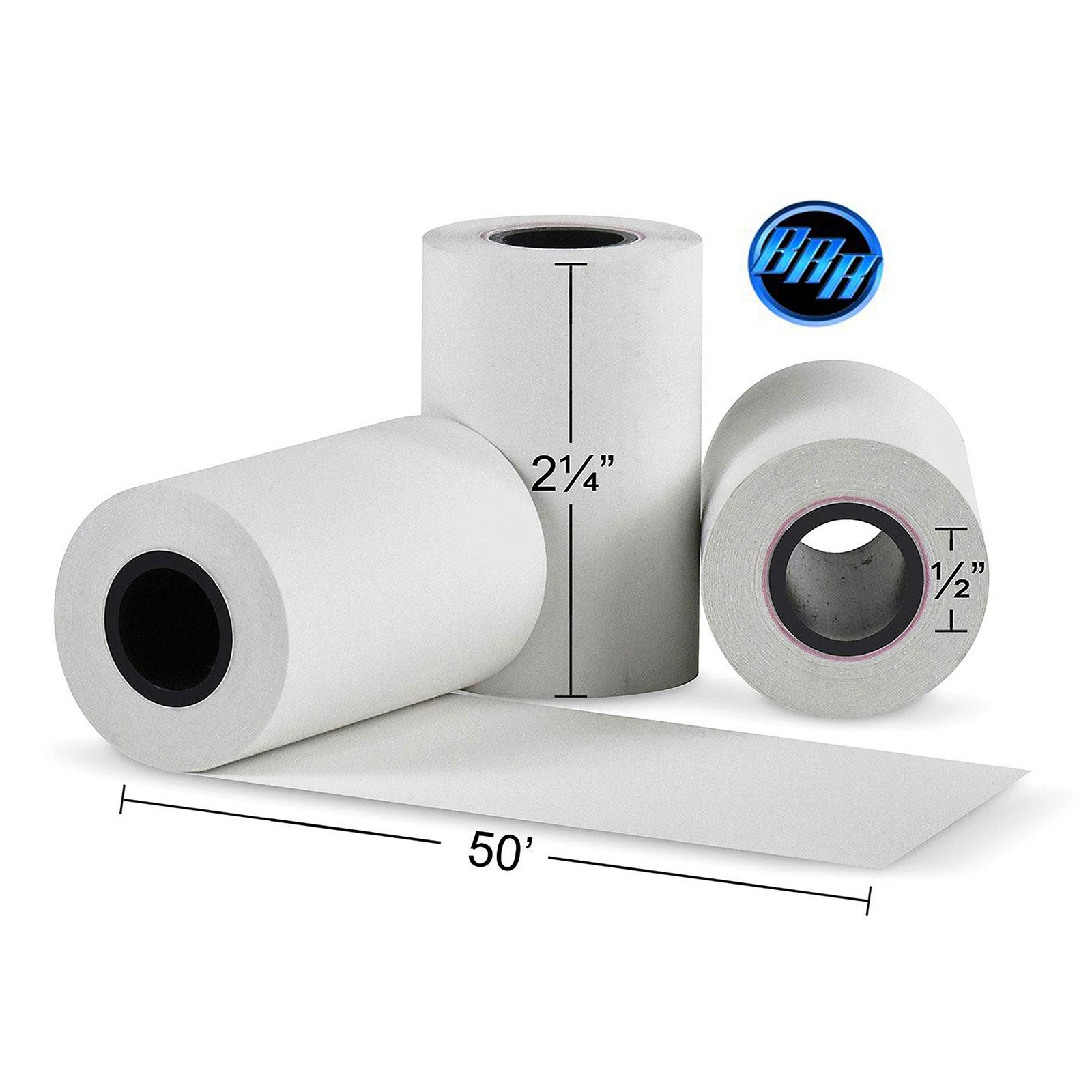 (100 Rolls) 2 1/4 x 50 Thermal Paper Receipt 2 Cases – 100 Rolls, colorless