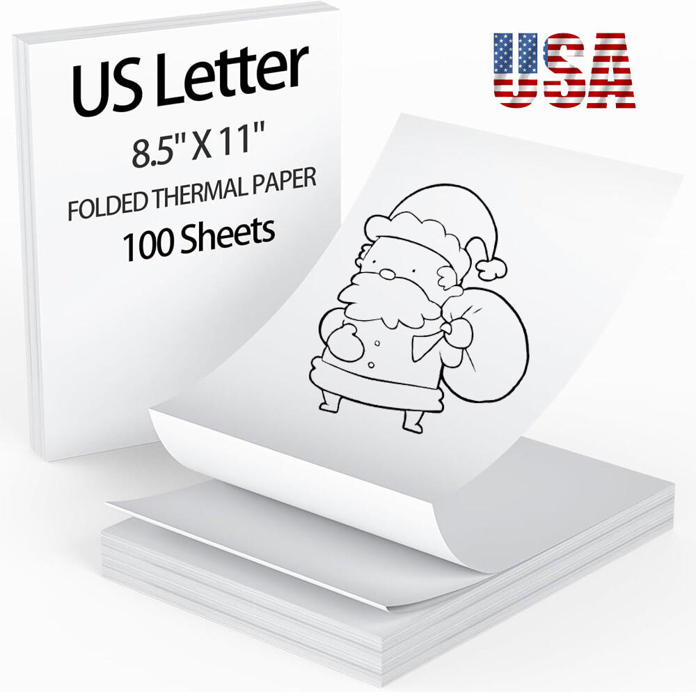 100-1000x Folded Thermal Printer Paper Quick Dry Continuous Paper For M08F M832