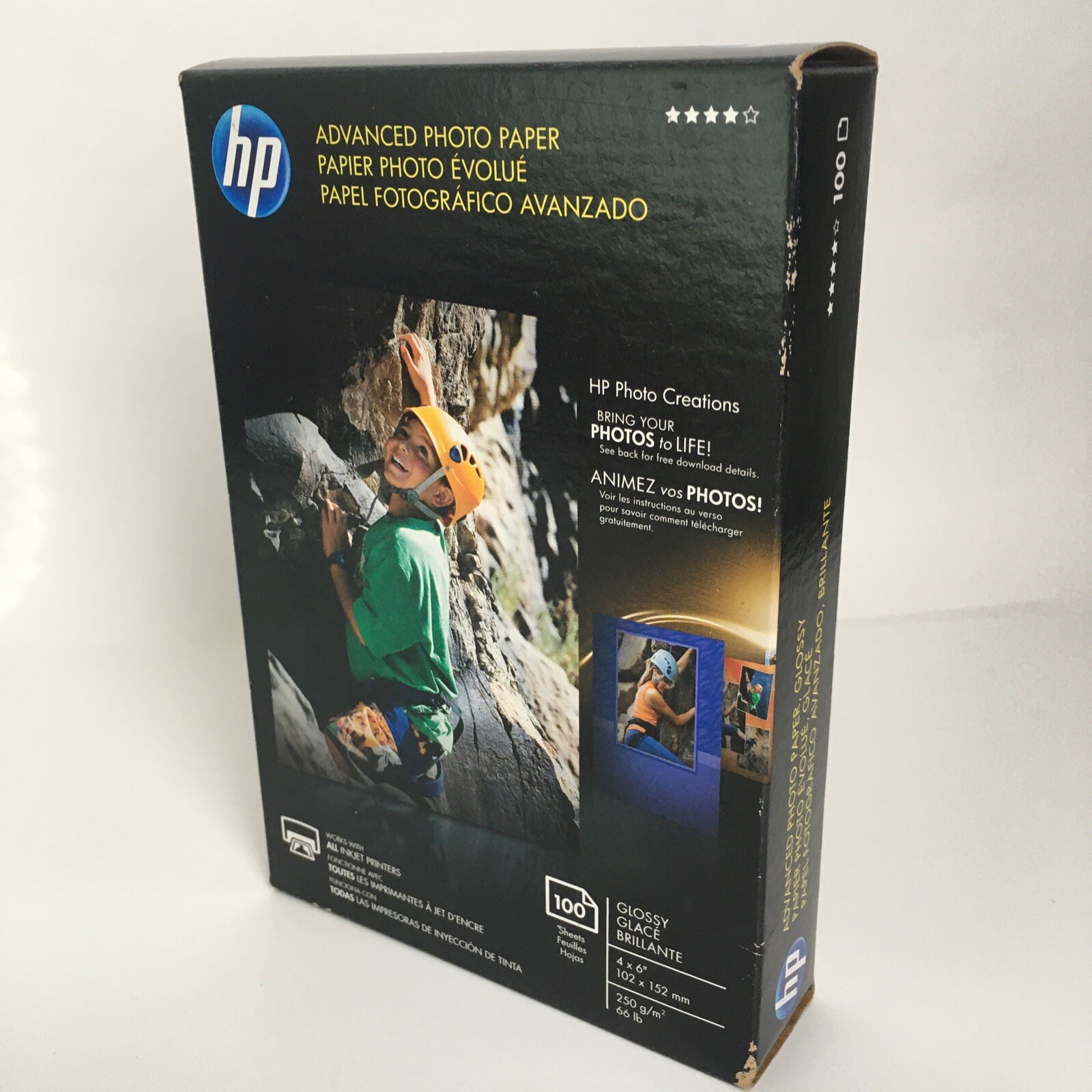 HP Advanced Photo Paper 100 Sheets 4 x 6 inch Glossy Borderless New