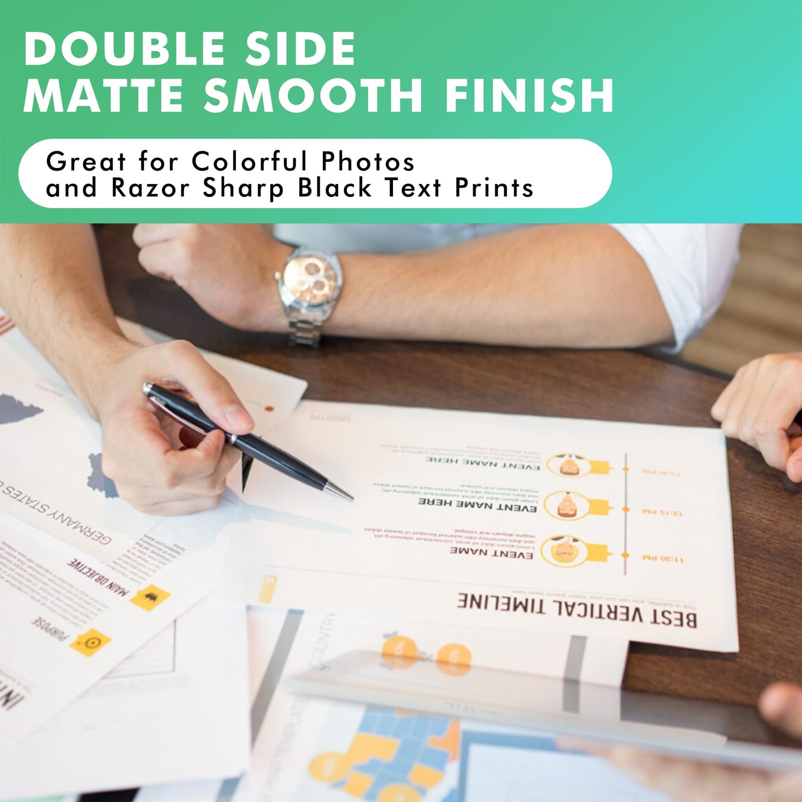 Koala Thin Presentation Paper DoubleSided Matte 32LB 12×12 Inch 110 Sheets