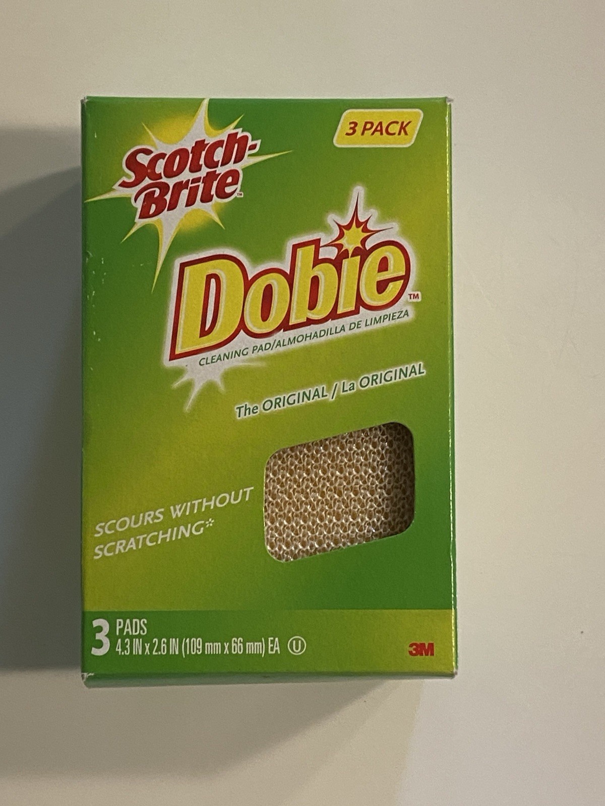 New in Box 3M Scotch-Brite 3PK Dobie Cleaning Pads