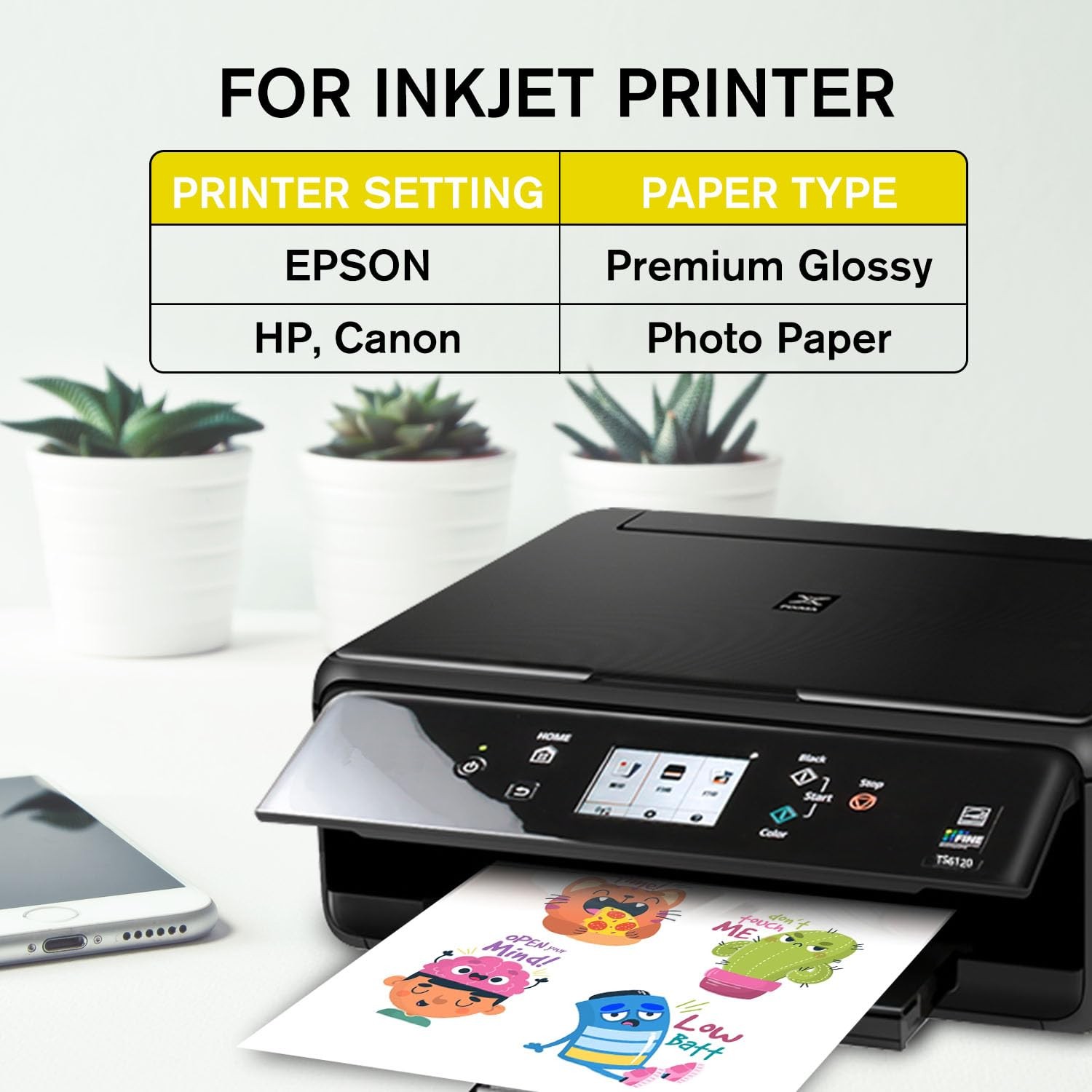 White Glossy High Quality Waterproof Printable Vinyl Sticker Paper…