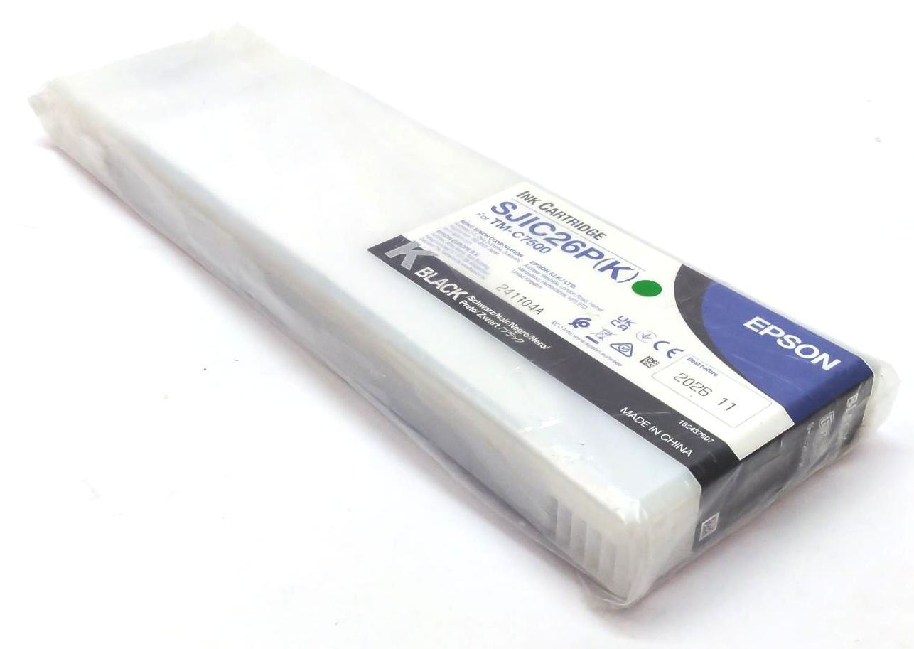Epson ColorWorks TM-C7500 Ink Cartridge SJIC26P(K) Black Genuine OEM