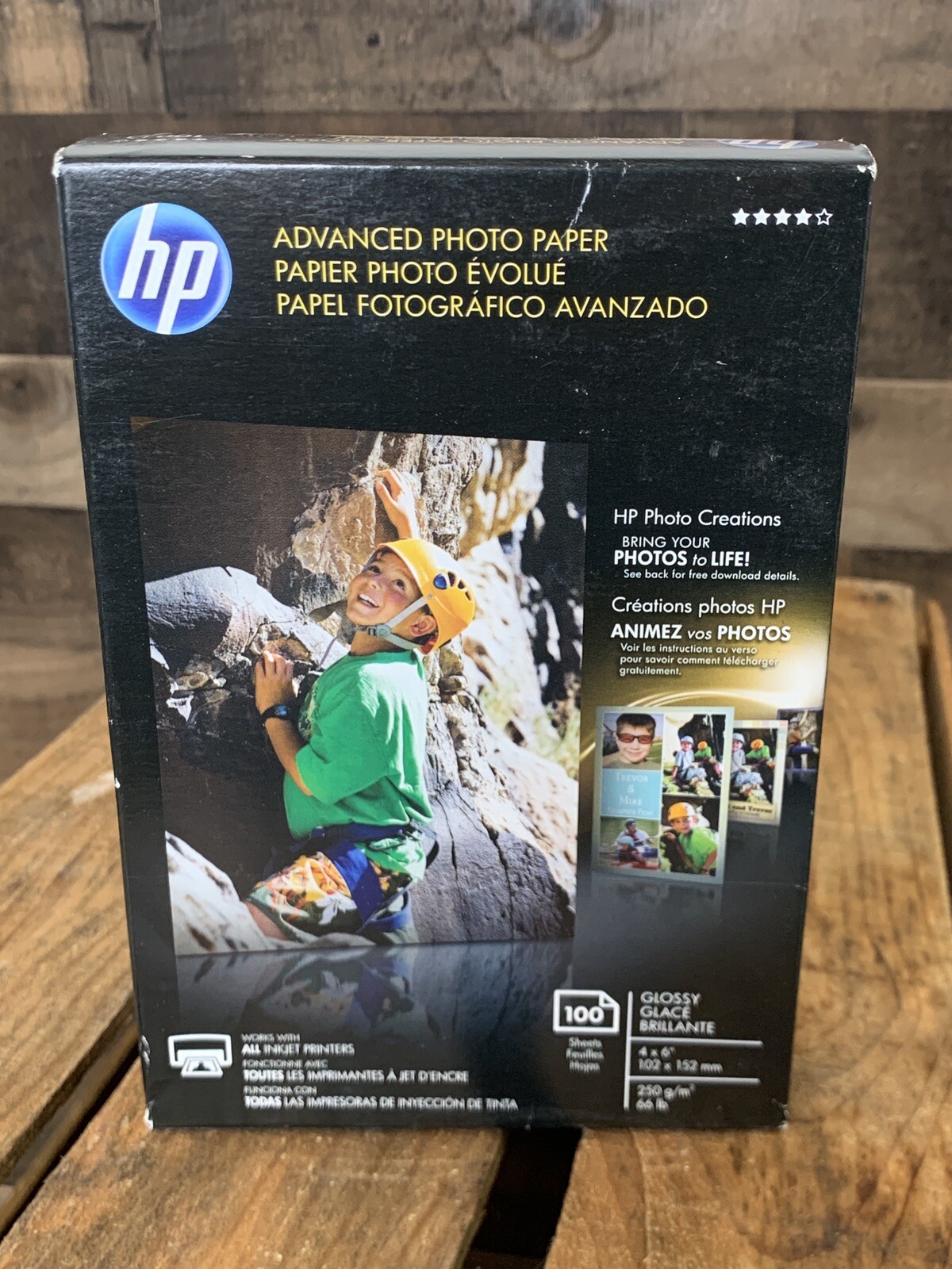 HP ADVANCED PHOTO PAPER 4X6 GLOSSY INKJET – 100 sheet pack