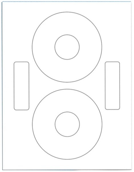 500-Pak Matte Finish NEATO FORMAT CD/DVD Labels (250 sheets, 2 per sheet)