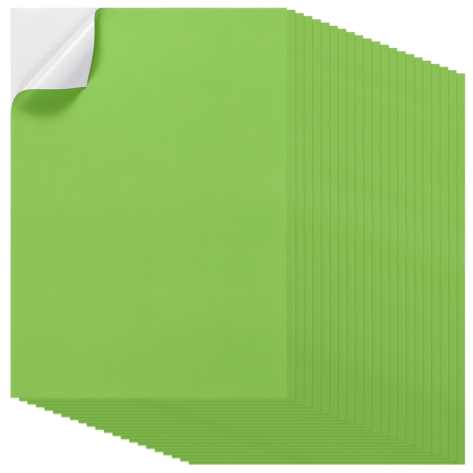 40Pcs Full Sheet Label Sticker Paper, A4 Shipping Labels, Light Green