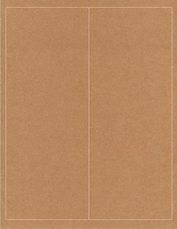 100-Pak Matte Finish Brown Recyclable 4″ x 10.2″ Labels 4 inkjet/laser printers