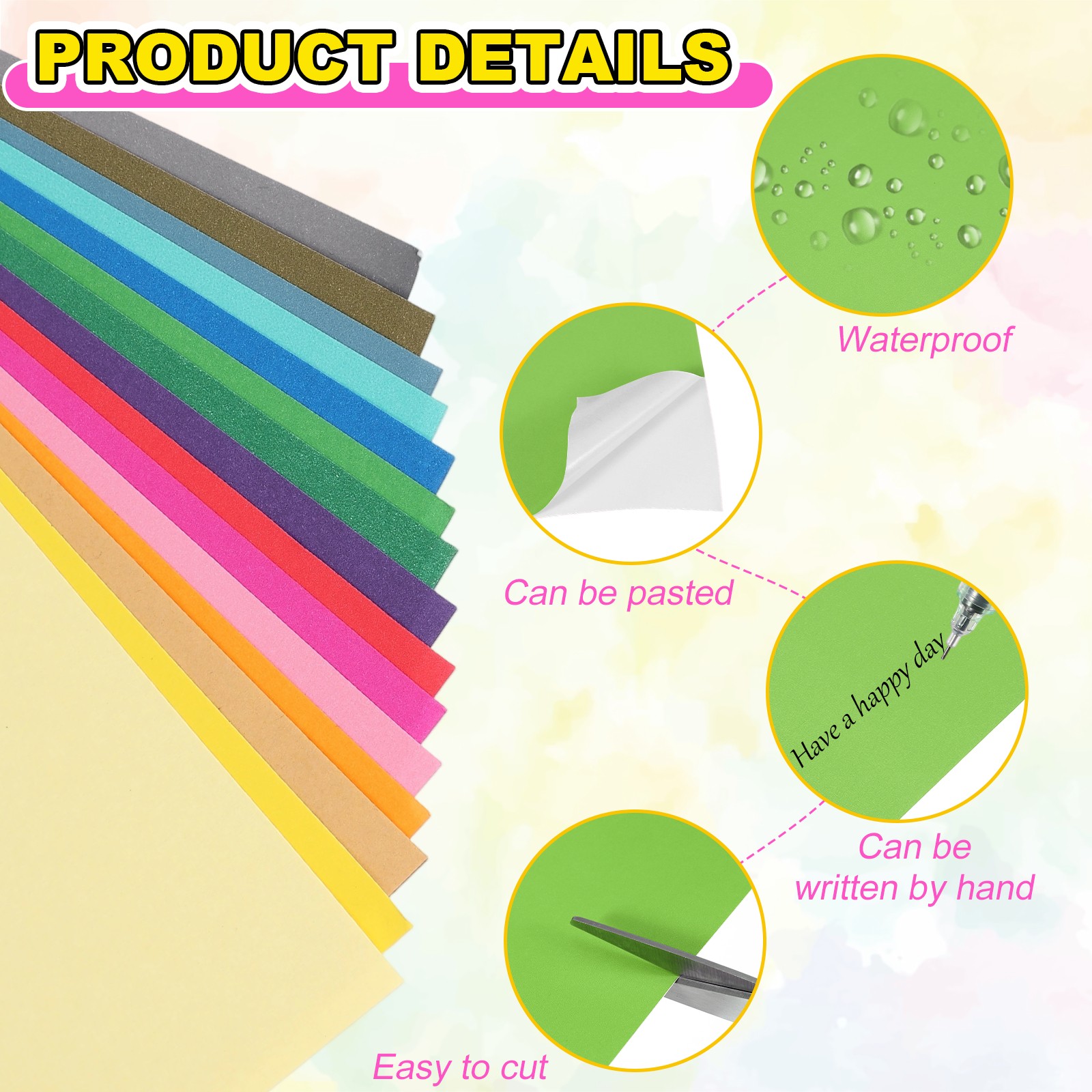 40Pcs Full Sheet Label Sticker Paper, A4 Shipping Labels, Light Green
