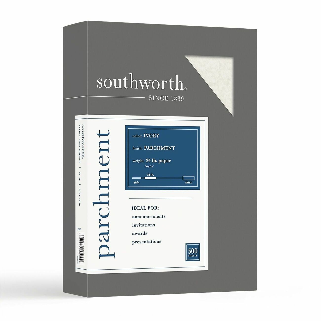 Southworth 984C Parchment Paper 8.5×11 24lb Ivory 500 Sheets