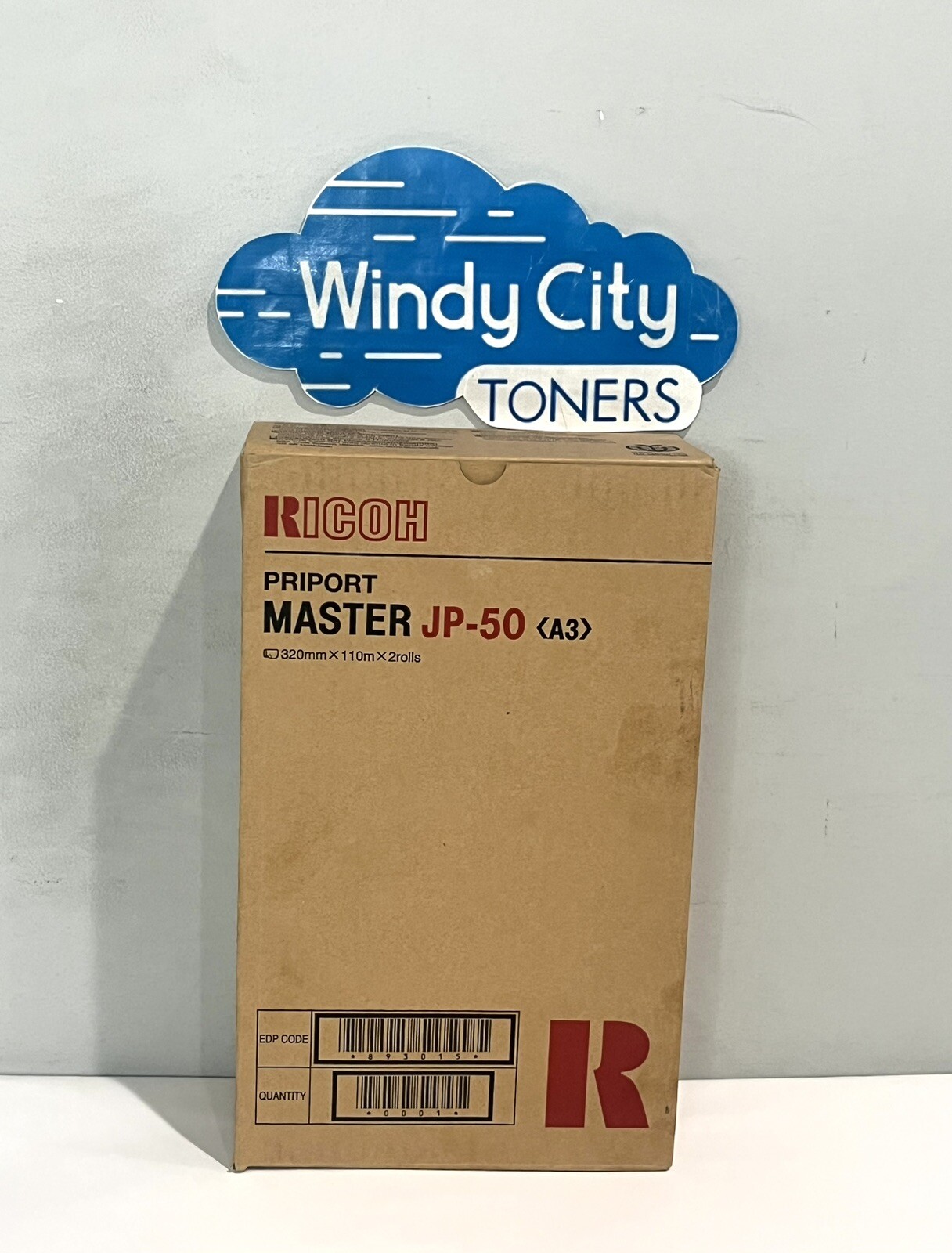 Ricoh 893015 Genuine Duplicator Masters JP-50 (A3) – 320mm x 110m -2 Rolls NEW