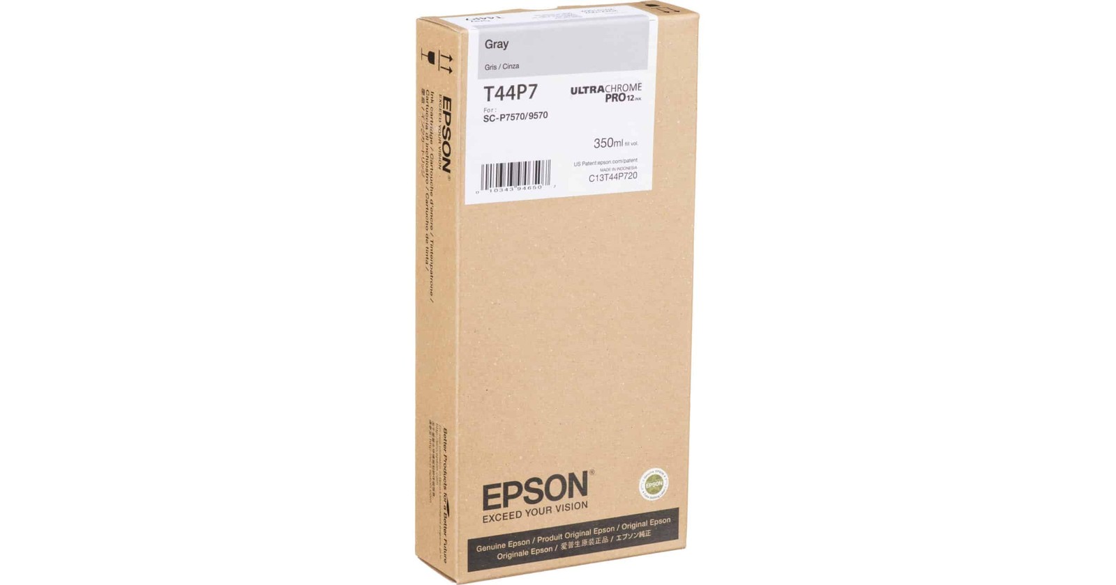Epson T44P UltraChrome PRO12 High-Capacity 350 mL Gray Ink Cartridge [T44P720]