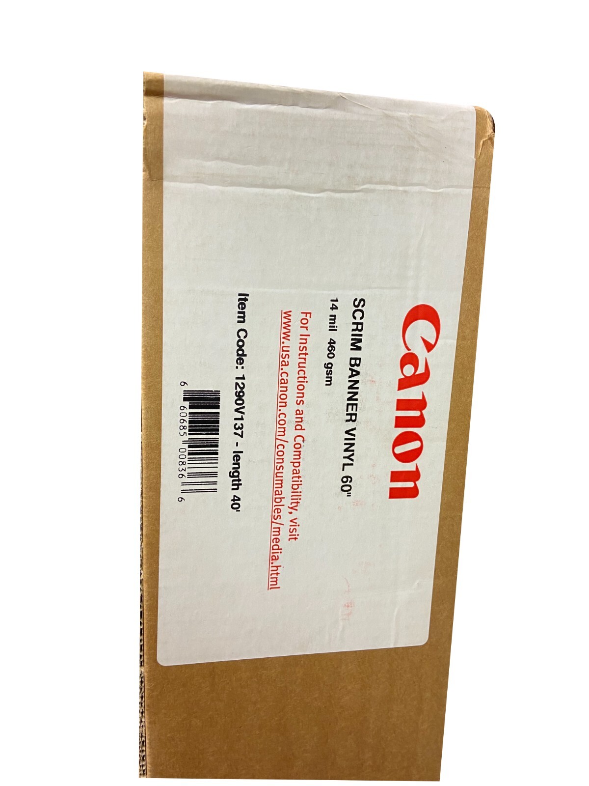 Canon 1290V137 60″ Banner Paper – Scrim Vinyl – 40′ Roll