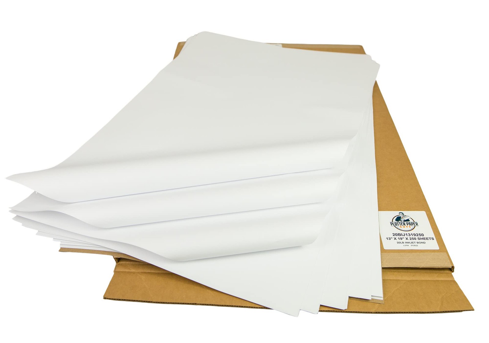 250 PCS Uncoated Inkjet Bond Paper 20lb 13×19 Inch Heavyweight White Sheets