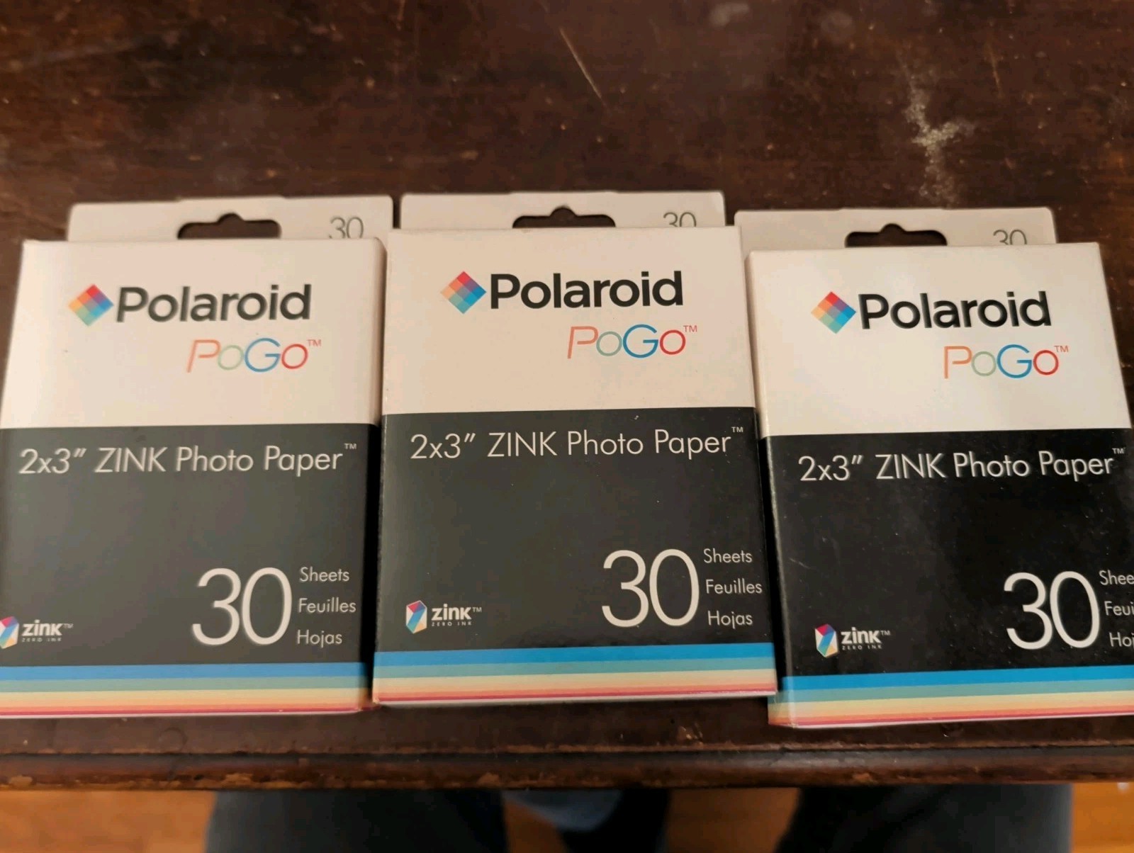 Polaroid PoGo ZINK 2×3 Photo Paper 3 Pack Lot 90 Sheets Glossy New Sealed