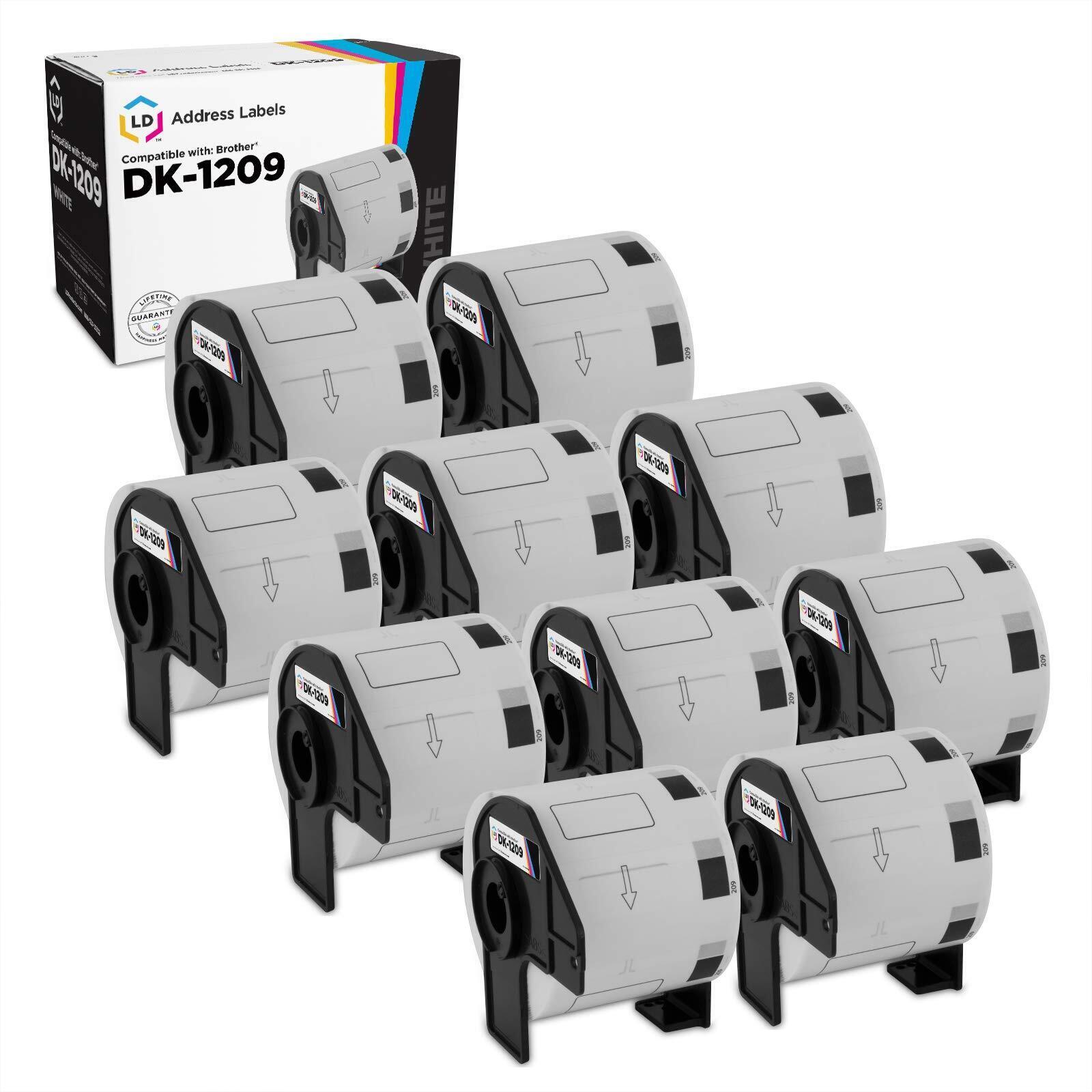 LD Compatible Brother DK-1209 10 Rolls of Address Labels P-Touch: QL-1050