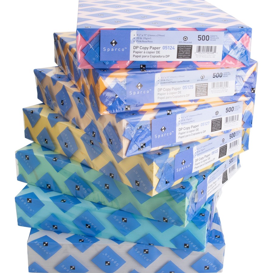 Sparco SPR05123 Premium Pastel Copy Paper 8.5×11 Green 20lb