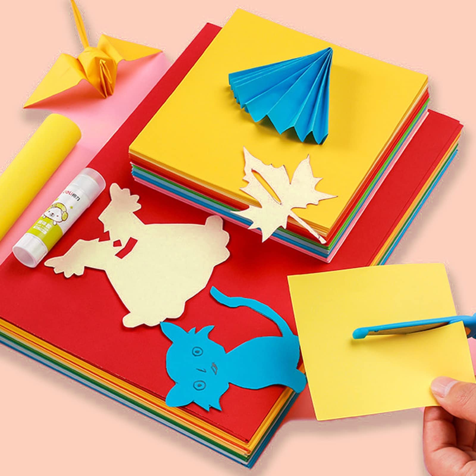 Craft Paper A4 Colourful 160g/m², 20 Colours 80 Sheets Coloured Paper, Coloured Print Sheets…