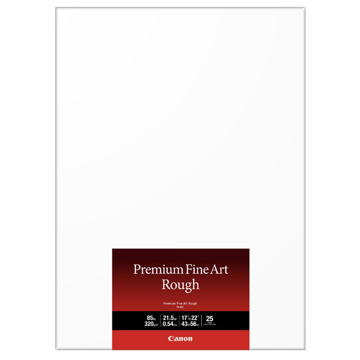 Canon Premium Fine Art Rough Photo Paper, 17×22″, 25 Sheets