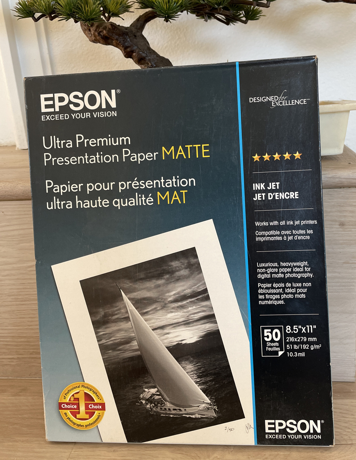 Epson Ultra Premium Presentation Paper Matte, 8.5″ x 11″, 50 sheets