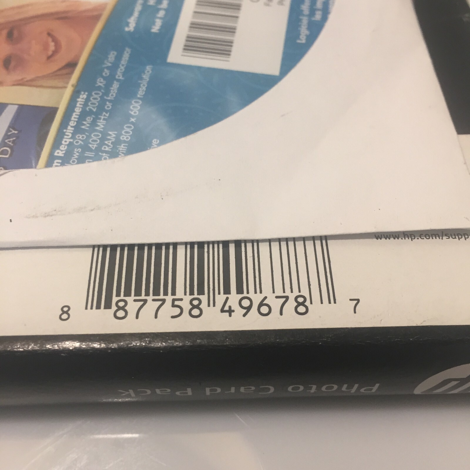 Lot of 2 boxes of HP Photo paper, 5×7, 4×6 – open box.