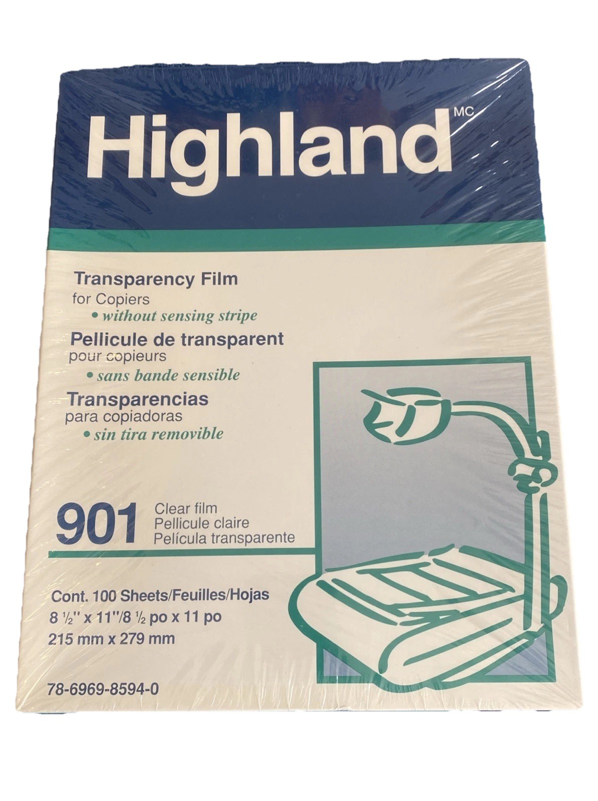 NIP 3M HIGHLAND901 Printer Paper Transparency Film Cont. 100 Sheets