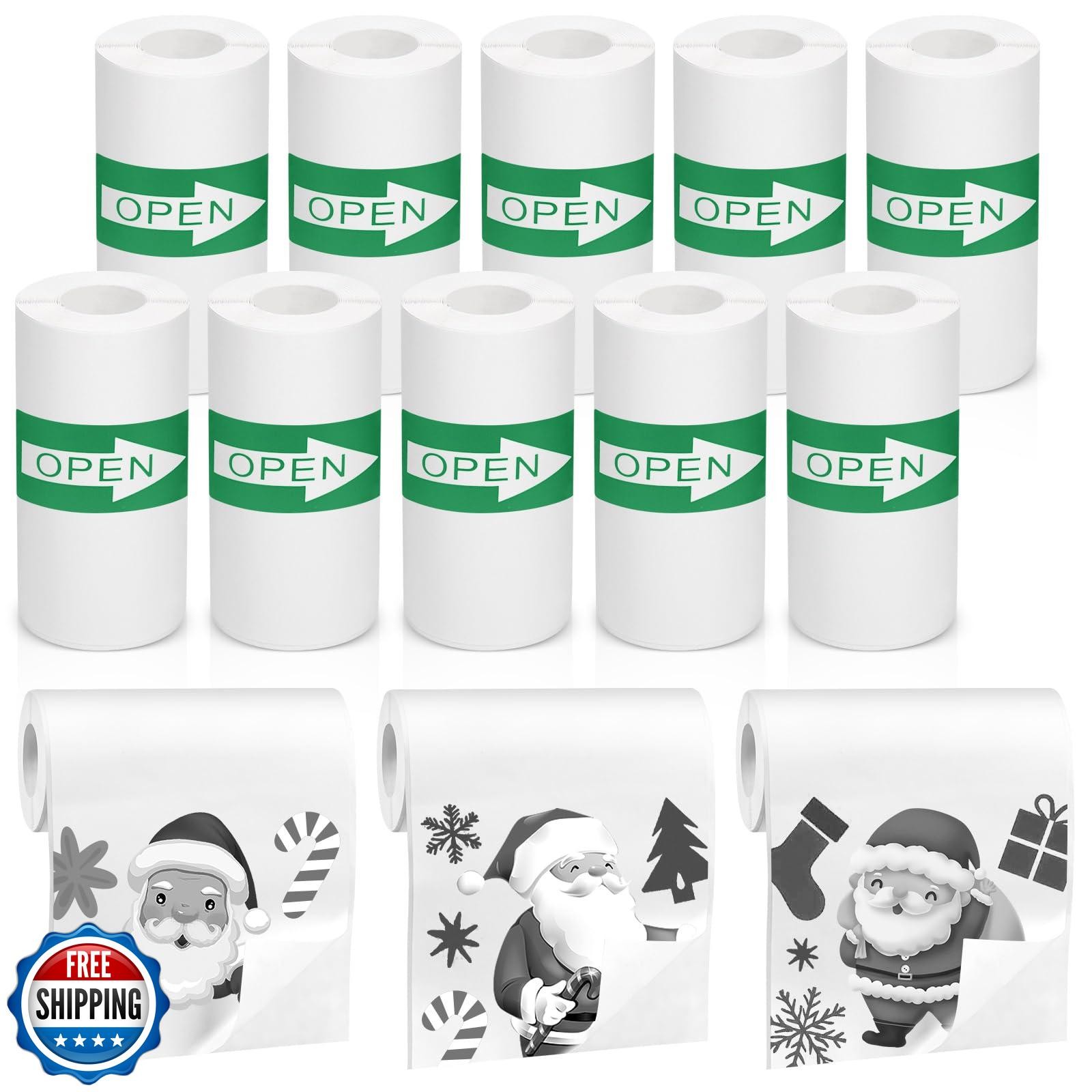 10 Rolls Mini Thermal Printer Sticker Paper, 57 X 25mm Self-Adhes