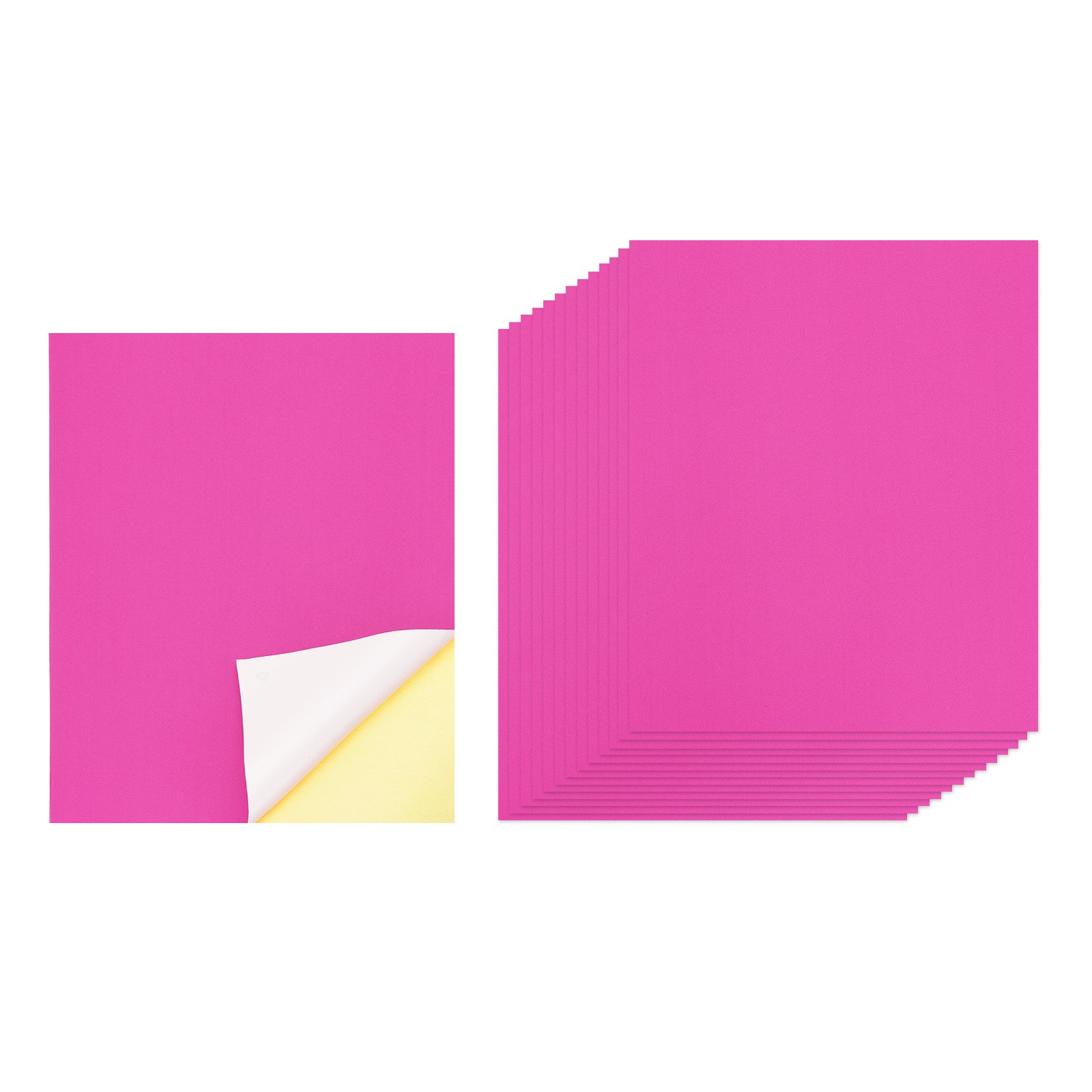 15 Sheets Printable Vinyl Sticker Paper for Inkjet Printer, Pink