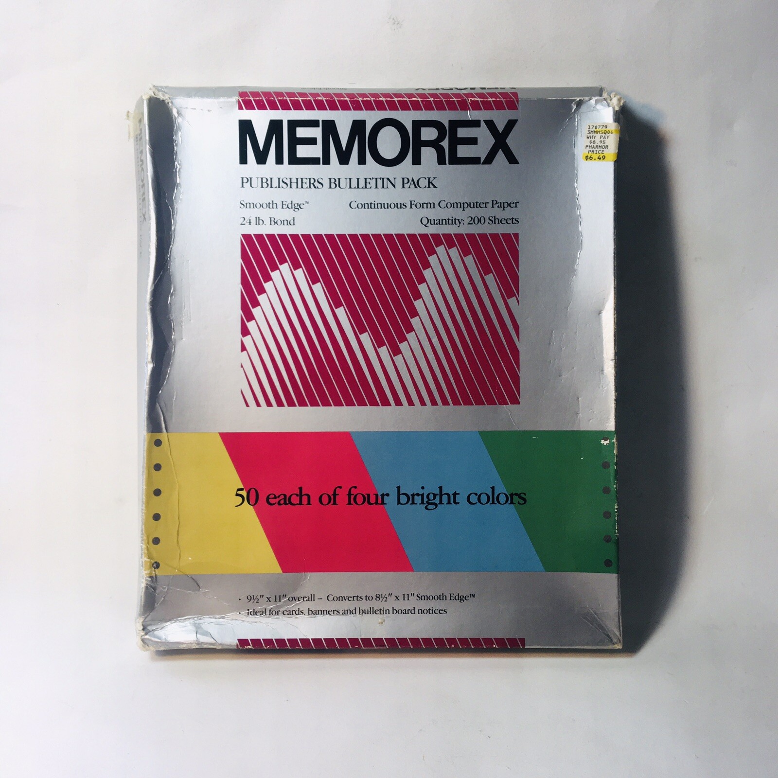 Memorex Publishers Bulletin Pack Continuous Form Computer Paper Dot Matrix Color