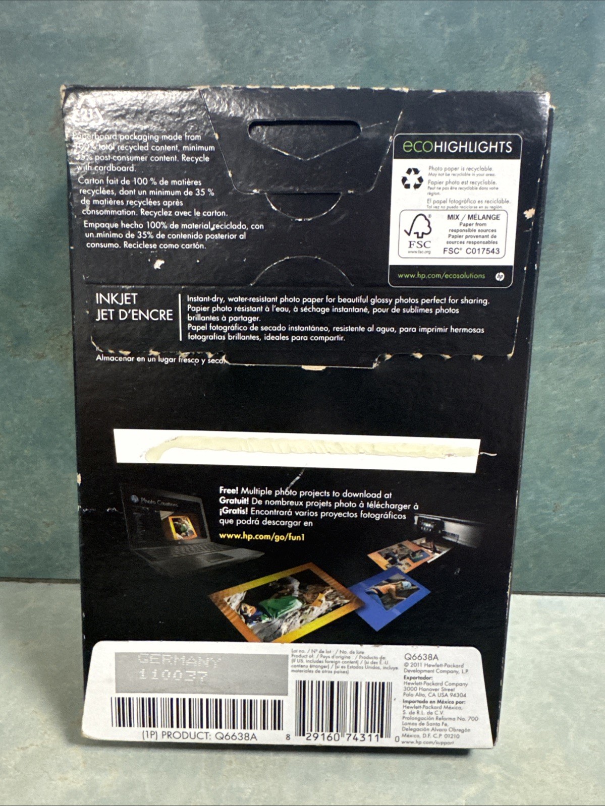 HP Advanced Photo Paper Glossy 4×6 100 Sheets For Inkjet Printers 250 G/M² 66 Lb