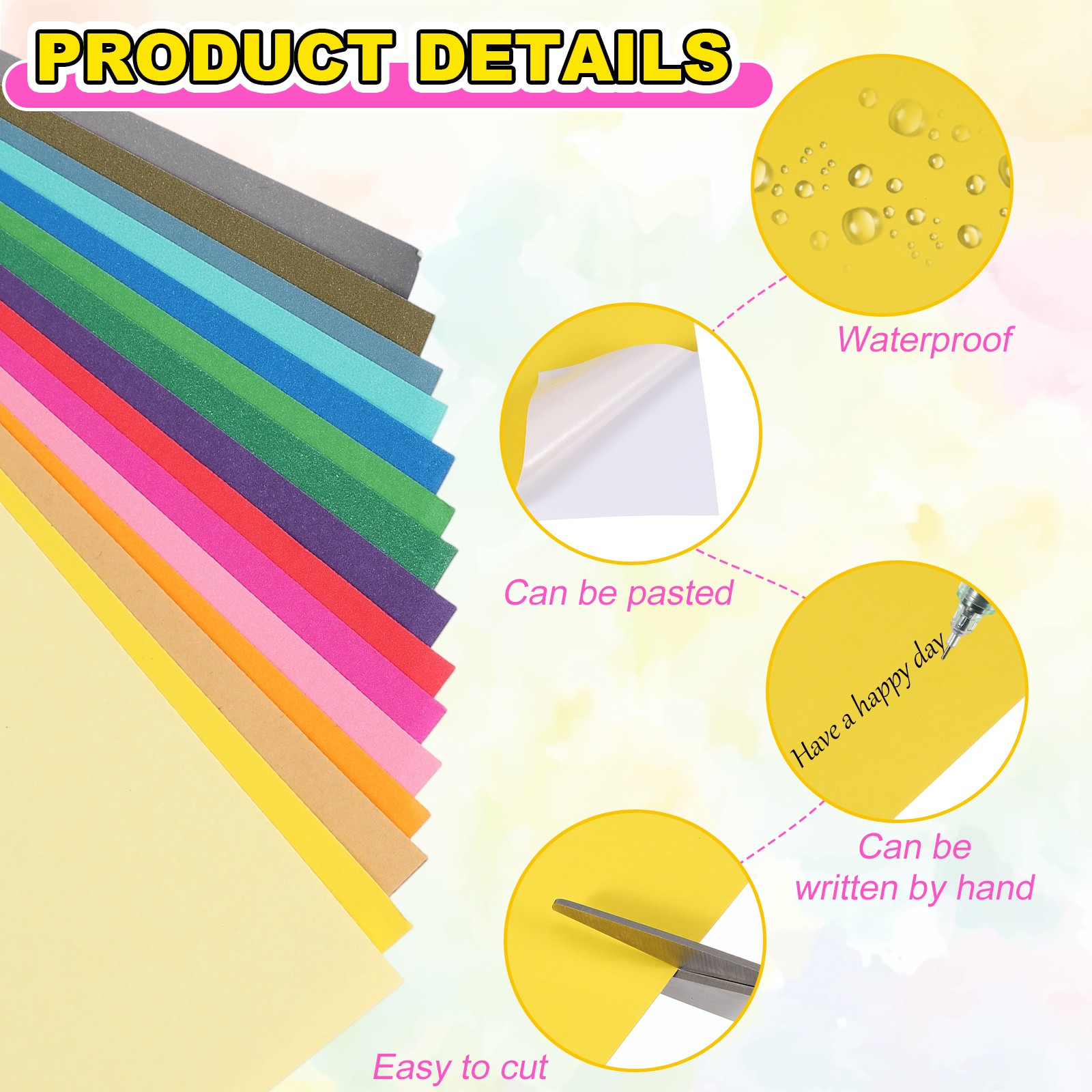 20Pcs Full Sheet Label Sticker Paper, A4 Shipping Labels, Yellow